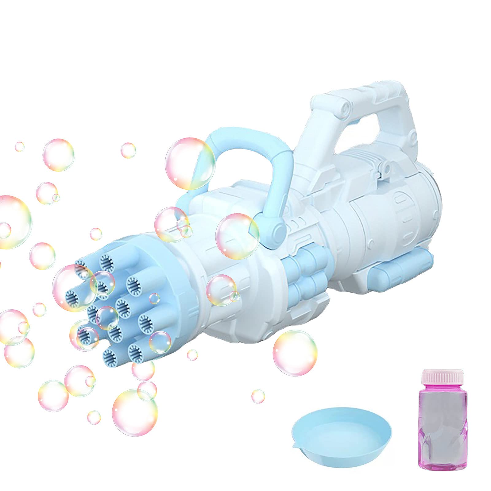 12-Hole Electric Bubble Blower Machine with LED Lights & Music - Fun Outdoor/Indoor Bubble Toy for Kids, Girls & Boys - Perfect for Birthday Parties, Backyard Play & Summer Activities