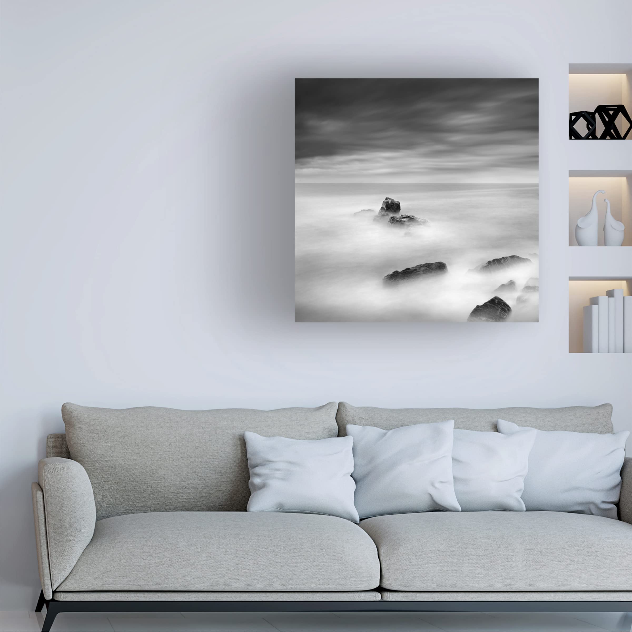 George Digalakis 'A Piece of Rock 35' Canvas Wall Art Print - Modern Landscape Painting for Living Room, Bedroom & Office Decor