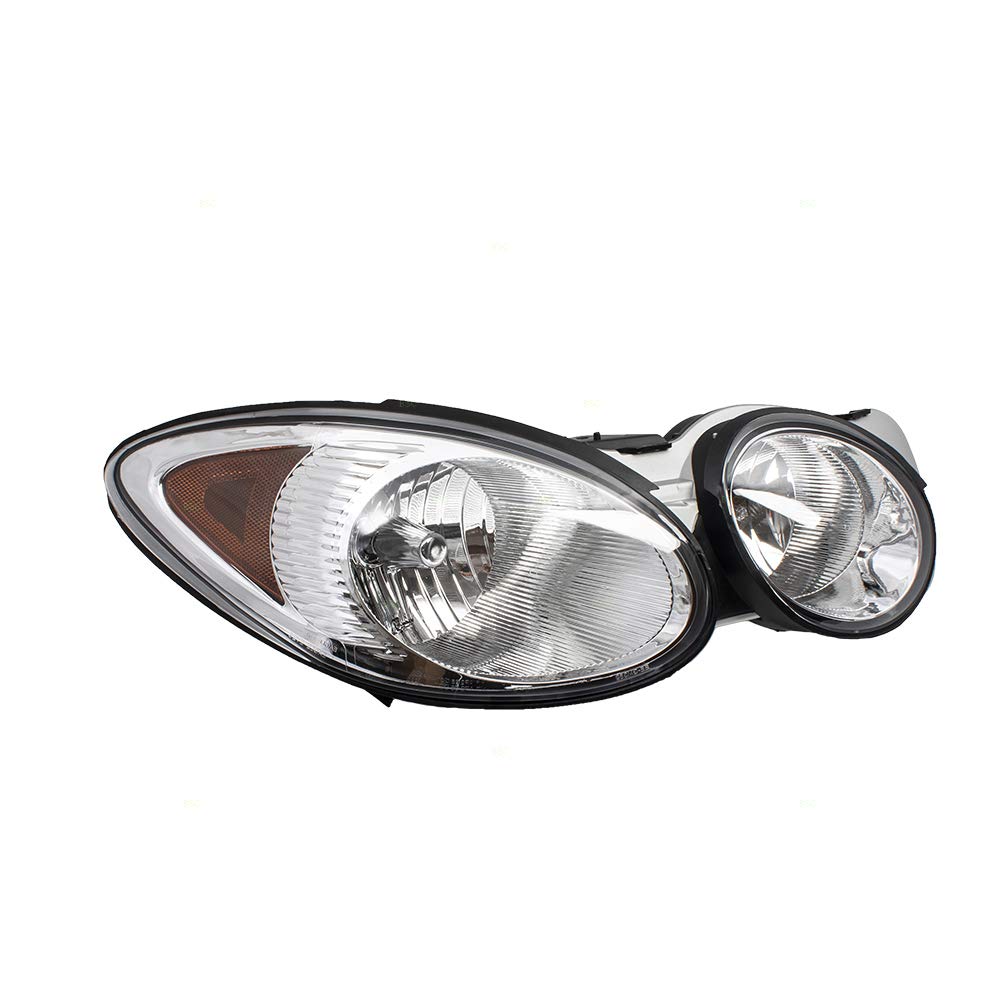 Brock Replacement Headlight Assembly Set - Driver & Passenger Side Compatible with 2005-2009 Buick LaCrosse (Part #25942066, 25942067) - Perfect for Night Driving & Foggy Conditions
