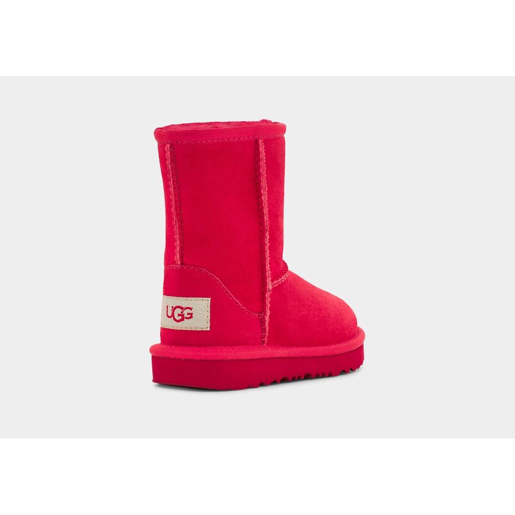 UGG Toddler's Classic II Boots in Samba Red - Warm Winter Snow Boots for Kids | Perfect for Outdoor Play & Cold Weather