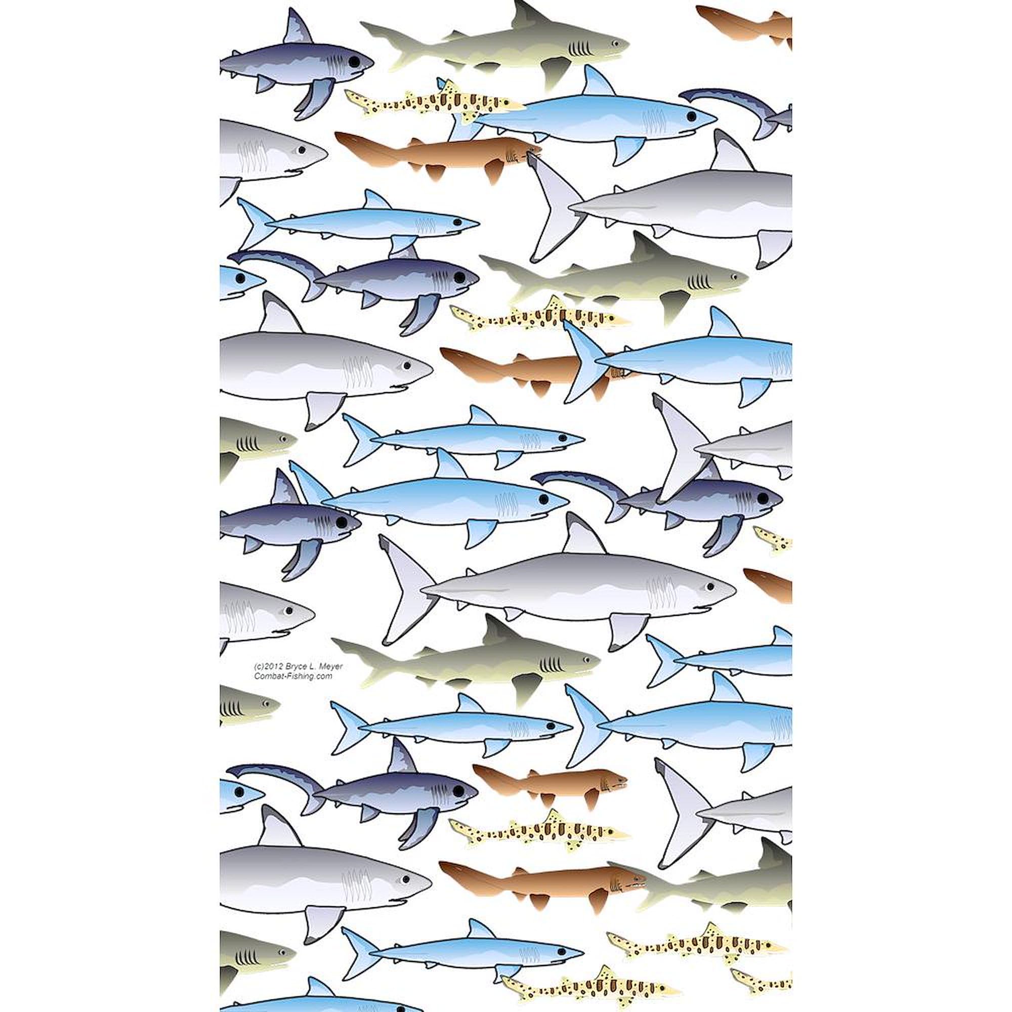 School of Sharks 3'x5' Area Rug - Non-Slip Decorative Throw Rug for Living Room, Bedroom & Dorm - Soft Fabric Floor Mat for Home Decor