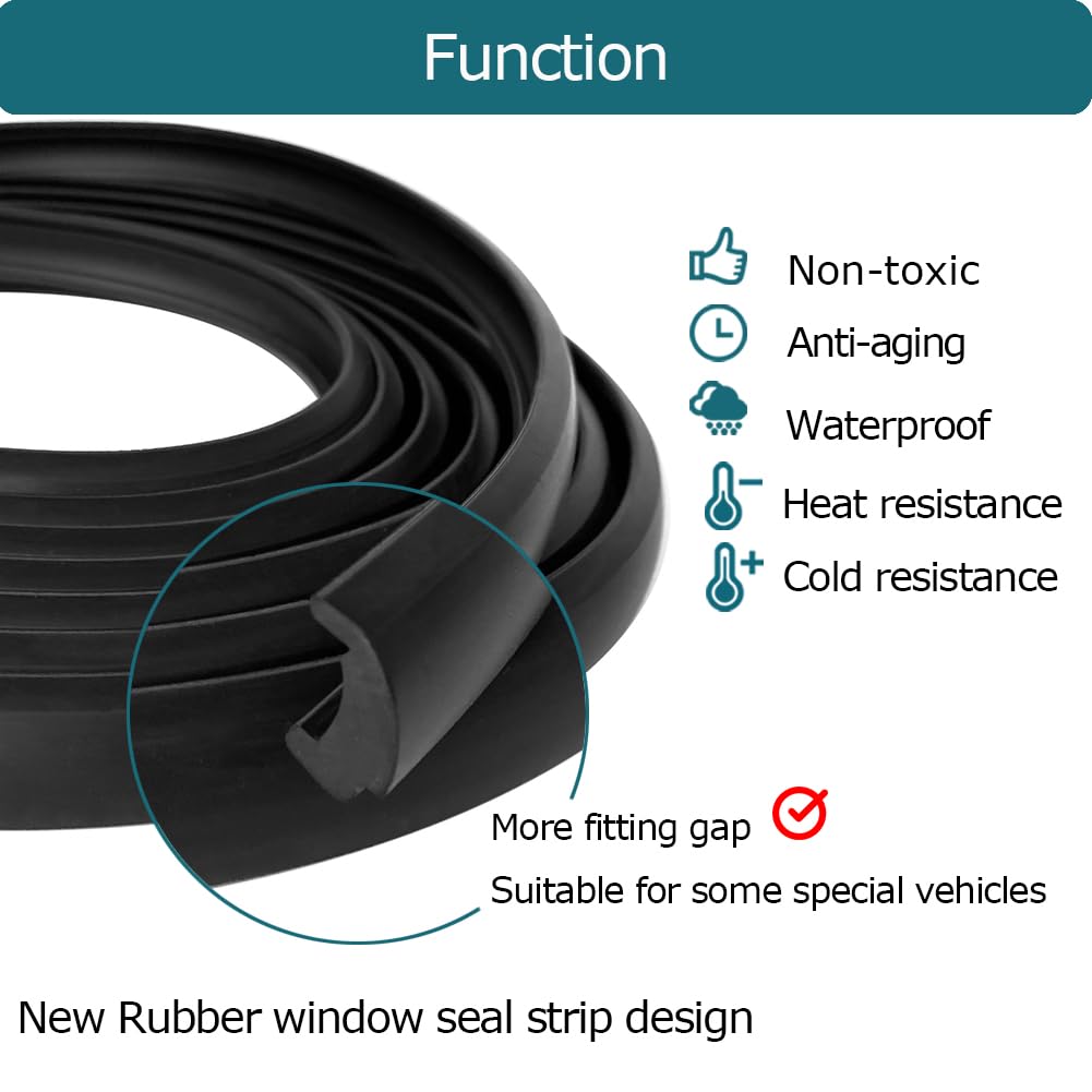 RV Rubber Window Seal & Windshield Weather Stripping - 5/16