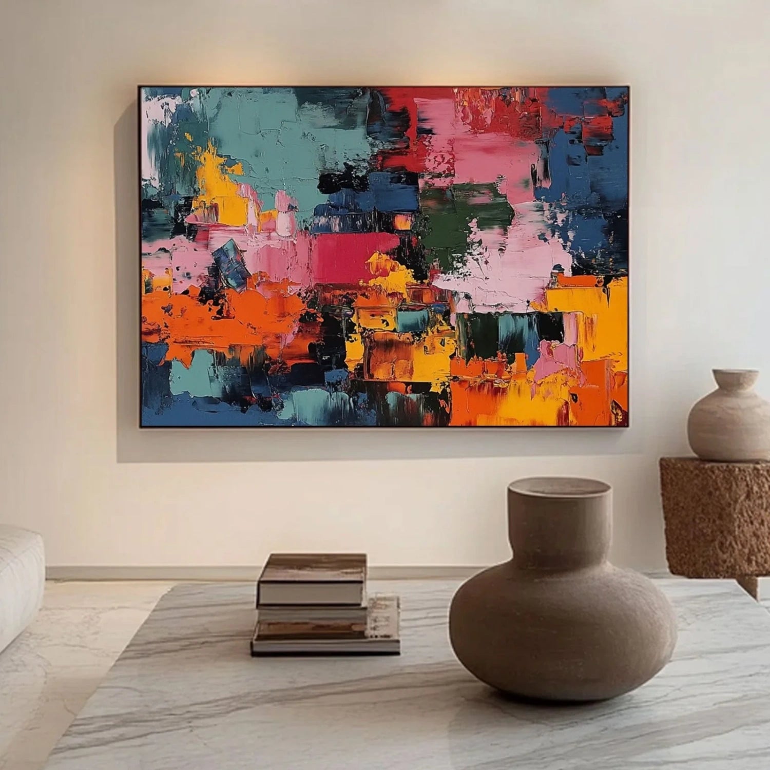 Pollock Art #JP004 - Abstract Drip Painting Canvas Wall Art for Home & Office Decor | Perfect for Living Room, Bedroom, or Gallery Display