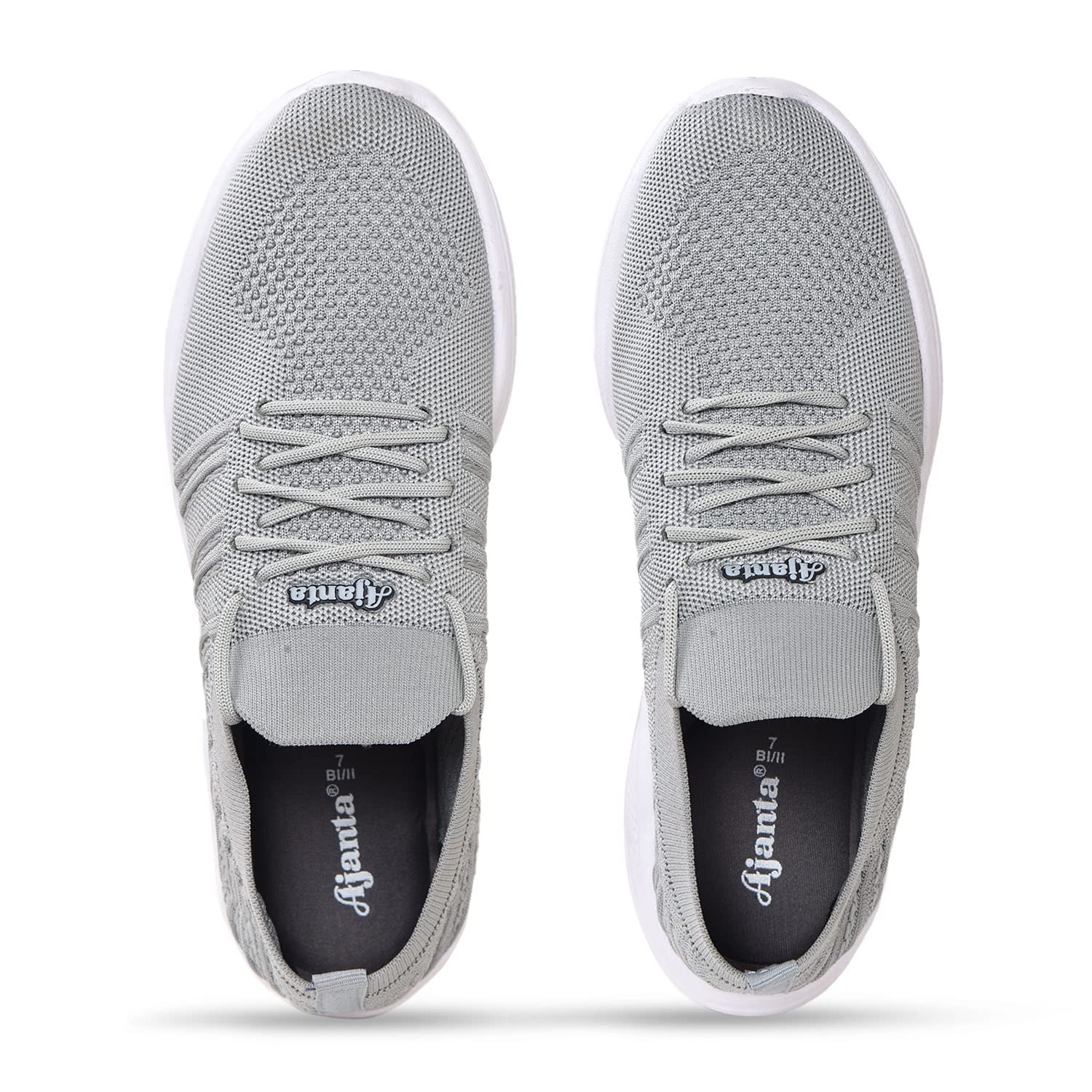 AJANTA Men's Lightweight Grey Walking Shoes - Comfortable & Breathable for Walking, Running, and Daily Wear
