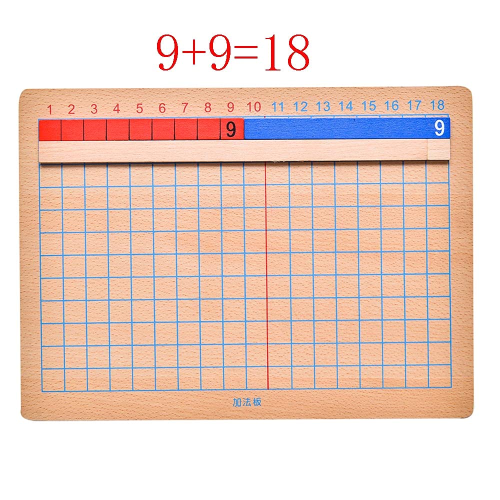 Montessori Math Toys - Wooden Addition & Subtraction Board for Toddlers & Kids | Early Childhood Learning Tools | Perfect for Homeschooling & Classroom Education