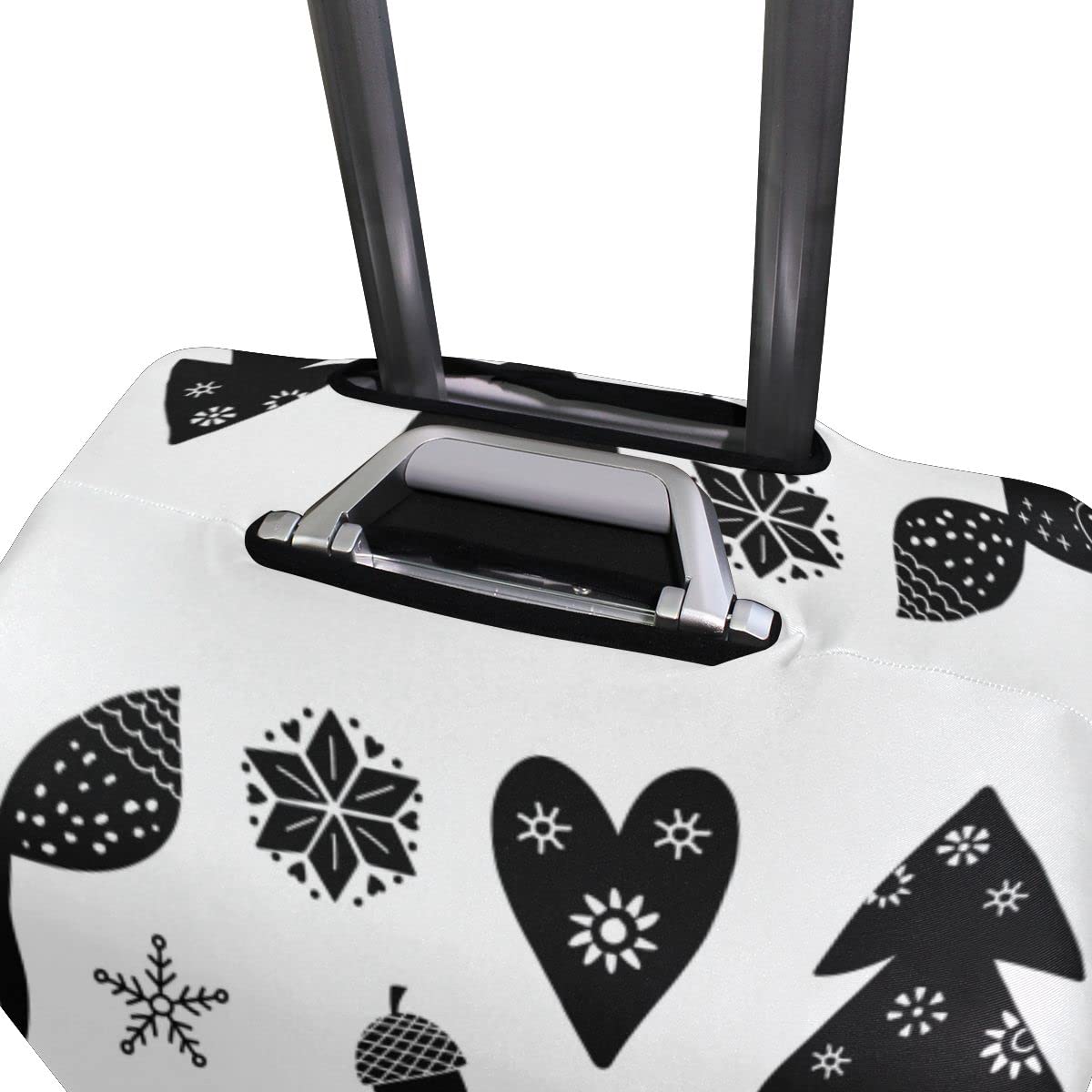 Cute Animal Print Luggage Cover - Rabbit Fox Bird Deer Tree Design - XL 29-32 Inch Travel Suitcase Protector | Perfect for Airplane Checked Bags & Vacation Travel Accessories