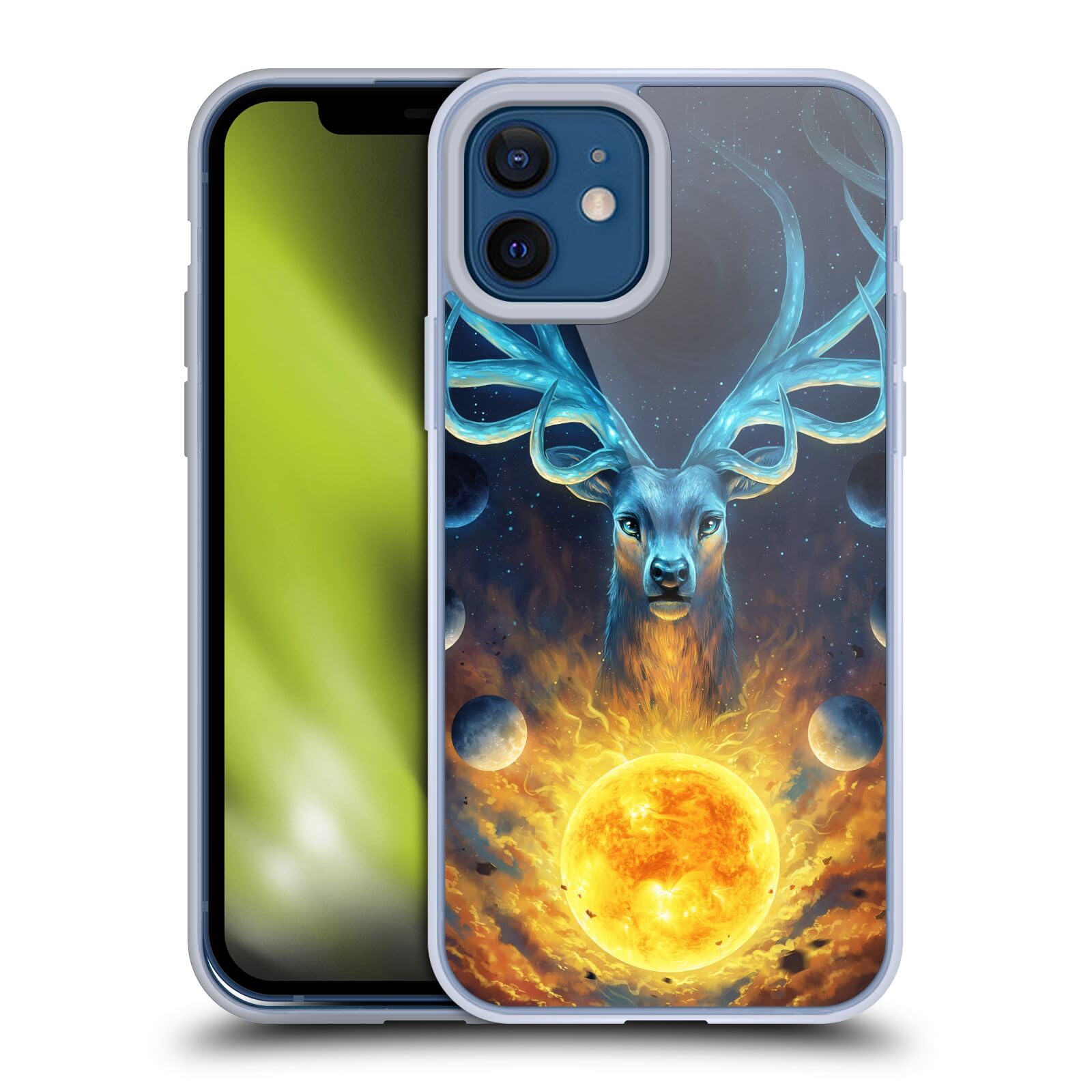 Officially Licensed Jonas JoJoesArt Jödicke Celestial Wildlife iPhone 12 Case - Soft Gel Phone Cover for Apple iPhone 12 & iPhone 12 Pro - Durable Protection with Artistic Design for Everyday Use & Outdoor Adventures