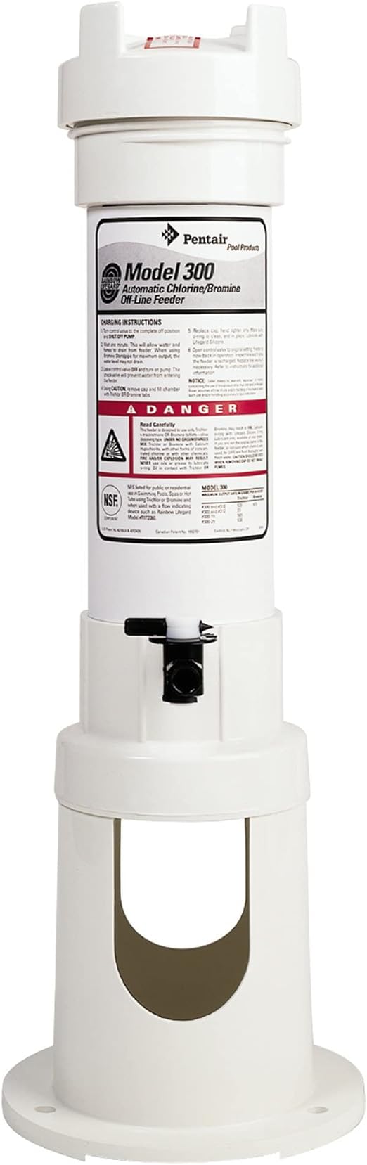 Pentair 300 Off Line Chlorine Feeder - 11L/98S Chlorine Tablets for Pool Maintenance | Ideal for In-Ground & Above-Ground Pools