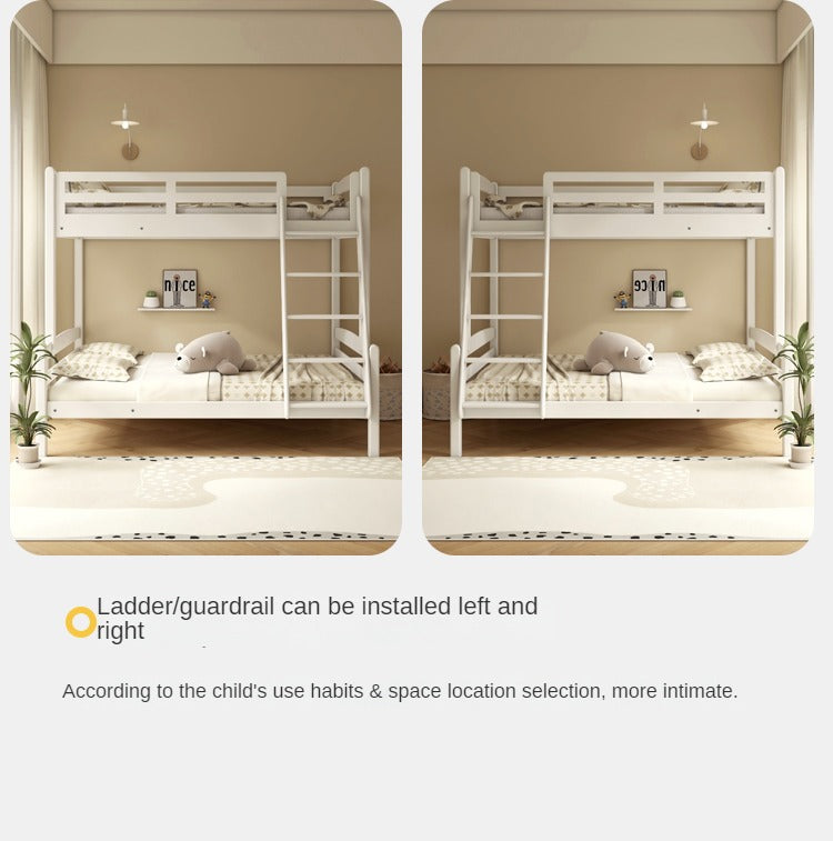 Solid Wood Beech & Birch White Detachable Bunk Bed for Kids - Perfect for Small Bedrooms, Guest Rooms & Space-Saving Kids' Rooms