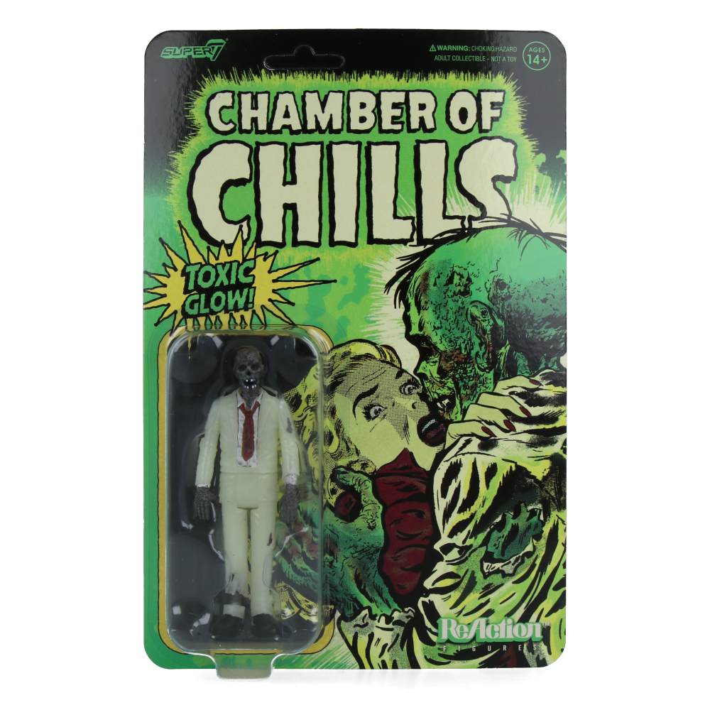 Glow-in-the-Dark Heartless Zombie Figure - Chamber of Chills 23 - Pre-Code Horror ReAction Collectible (Wave 4) - Perfect for Horror Fans & Comic Book Collectors