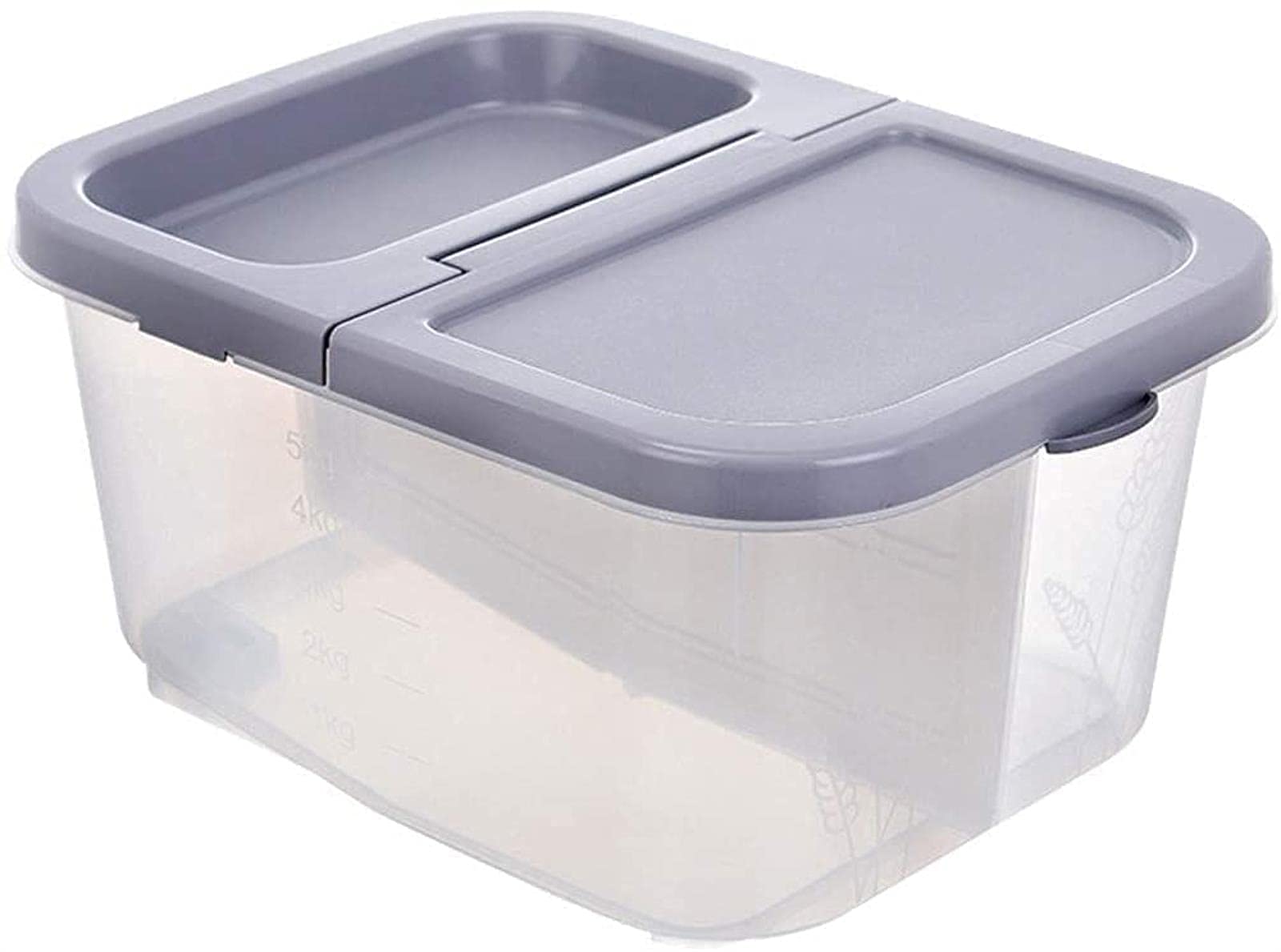 Airtight 10KG/22Lb Grain Storage Container - Moistureproof Rice, Cereals, Beans & Flour Food Storage Box with Wheels & Measuring Cup - Ideal for Kitchen Pantry Organization & Bulk Food Storage