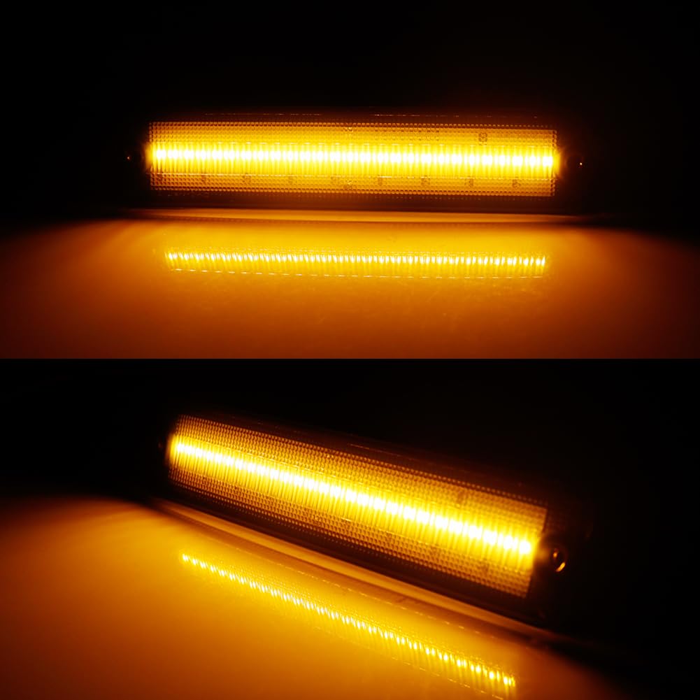 Smoked Lens Turn Signal & Side Marker Lights Kit (4pcs) for 1987-1995 Jeep Wrangler YJ - Compatible with Part Numbers 56001378 & CH2520111 - Perfect for Off-Roading, Restoration & Customization Projects