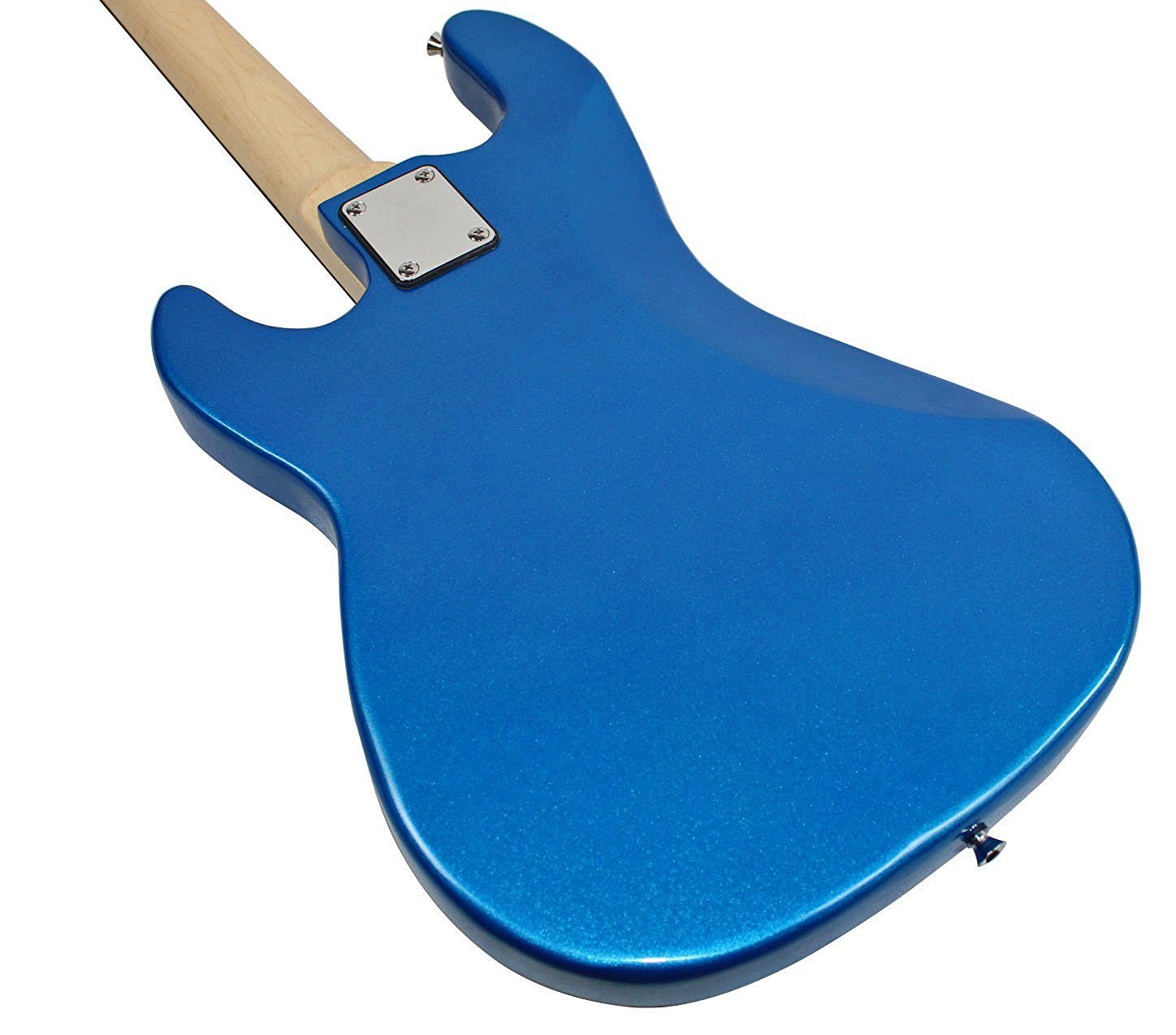Stedman Beginner Bass Guitar Bundle with 15W Amp, Gig Bag, Cable, Strap & Accessories - Metallic Blue | Perfect for First-Time Players, Practice Sessions & Small Gigs
