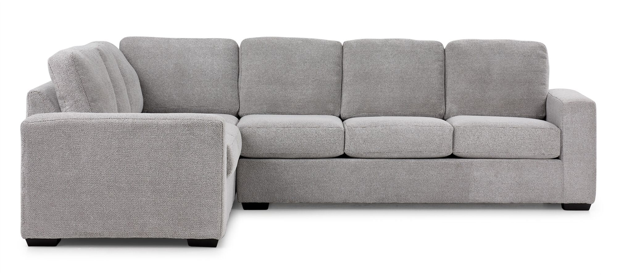 Celeste 2-Piece Right Facing Sectional Sofa Set in Snoopy Grey - Modern L-Shaped Couch for Living Room, Family Room & Apartment