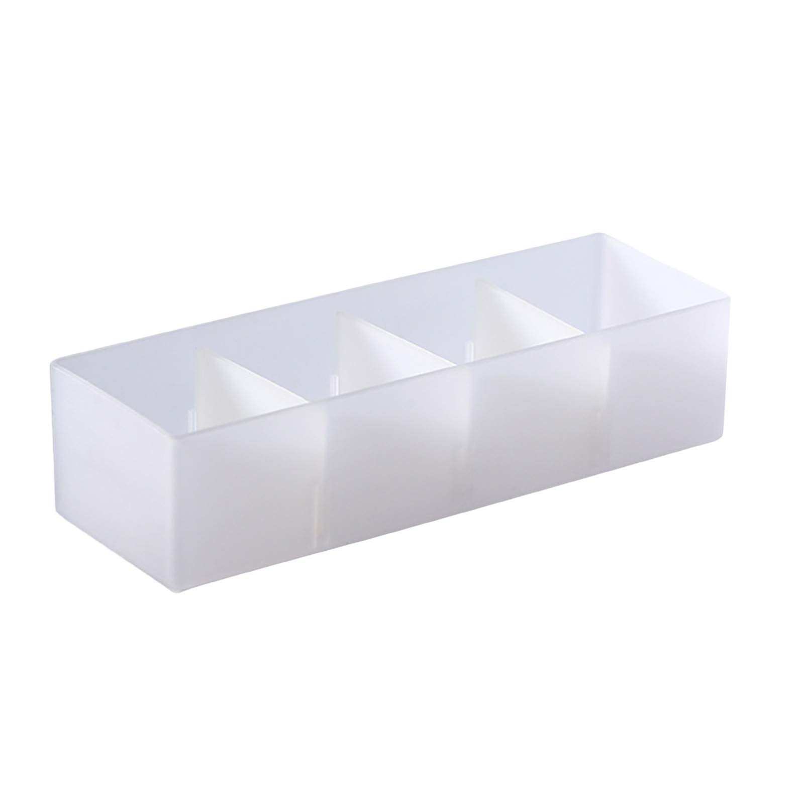 Adjustable Plastic Cosmetic Organizer with Dividers - Desktop Storage Case, Drawer Box Container for Makeup & Beauty Supplies - Perfect for Bedroom Vanity, Bathroom Counter, and Under Bed Storage