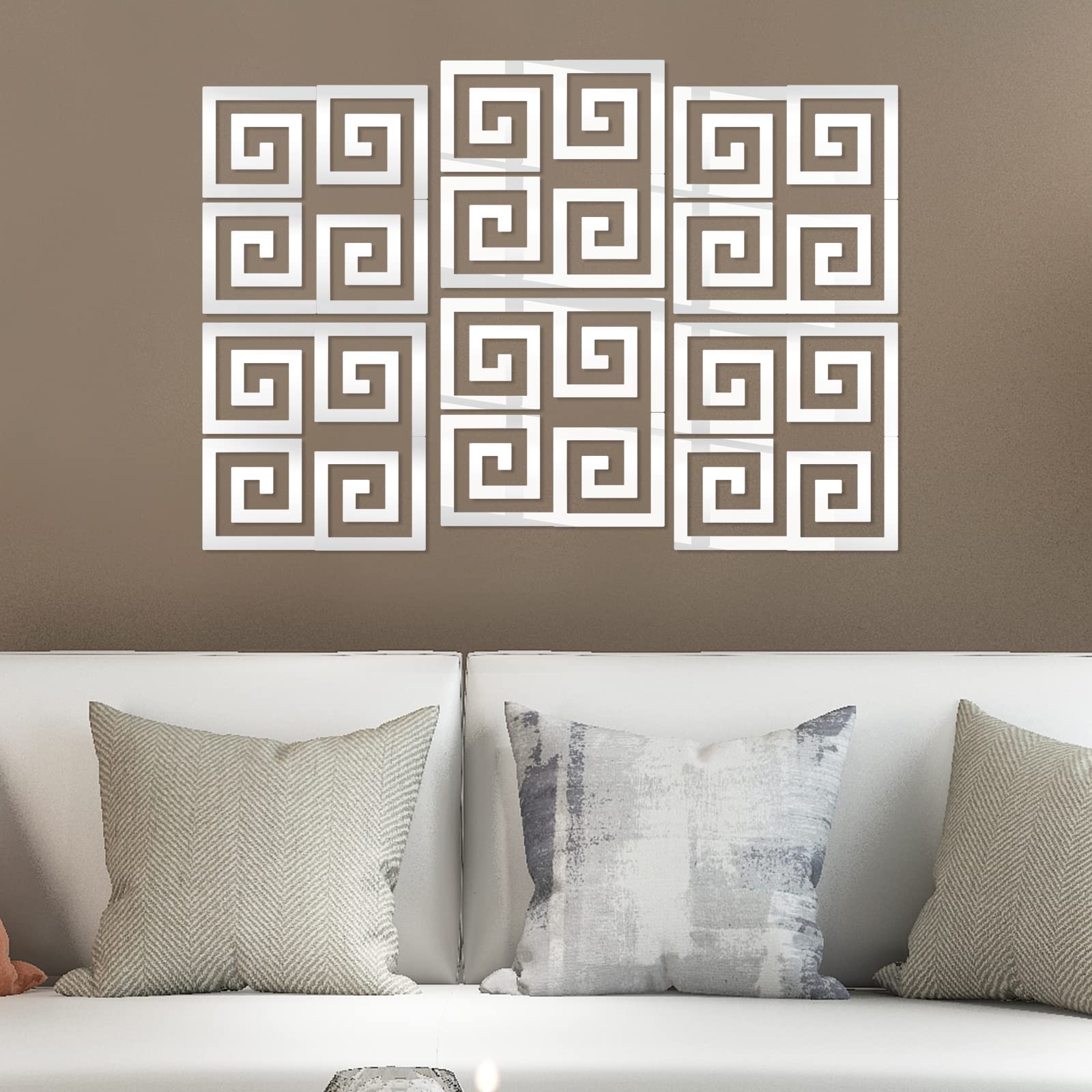 100-Piece Removable Acrylic Mirror Tiles - Self-Adhesive Wall Stickers for Home Decor - Silver Reflective Decals for Living Room, Bedroom & Bathroom - Perfect for DIY Wall Art, Home Aesthetics & Interior Design Projects