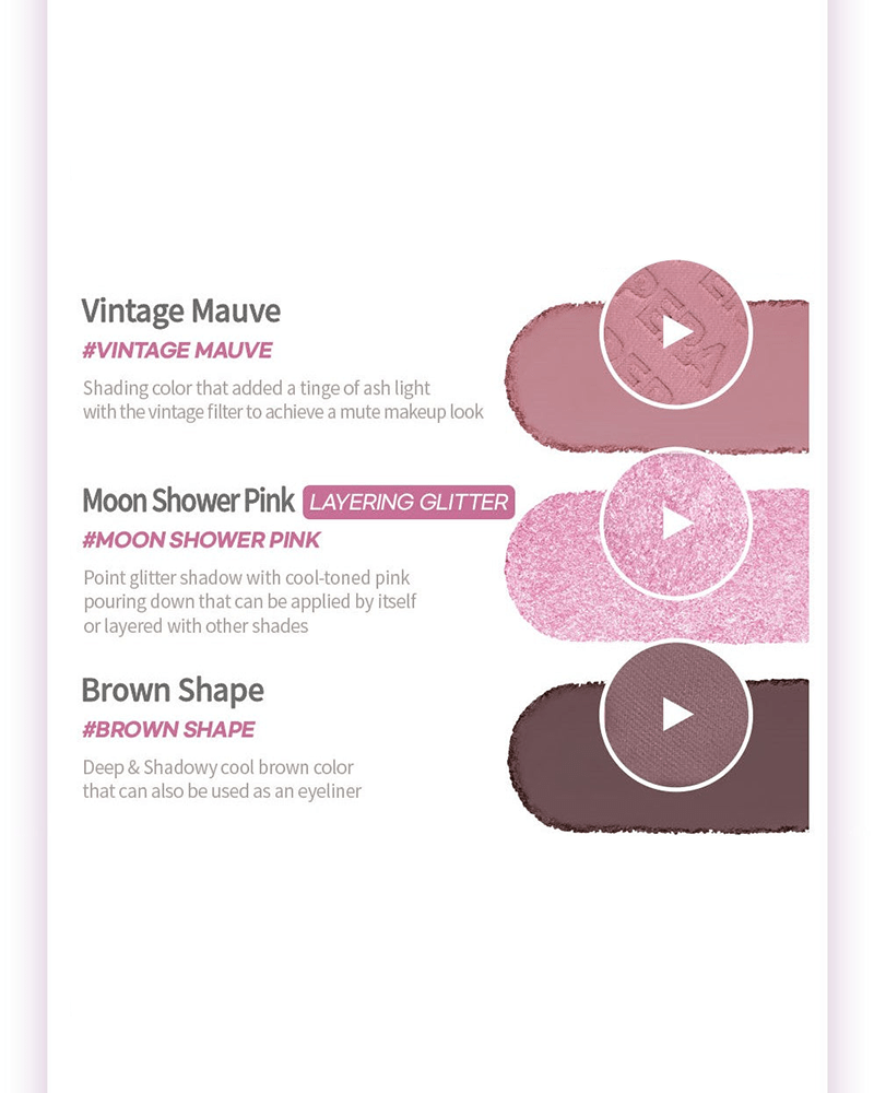 Peripera All Take Mood Palette #Pink - 10 Color Matte & Shimmer Eyeshadow Palette for Everyday Makeup | Perfect for Date Night, Party & Professional Looks