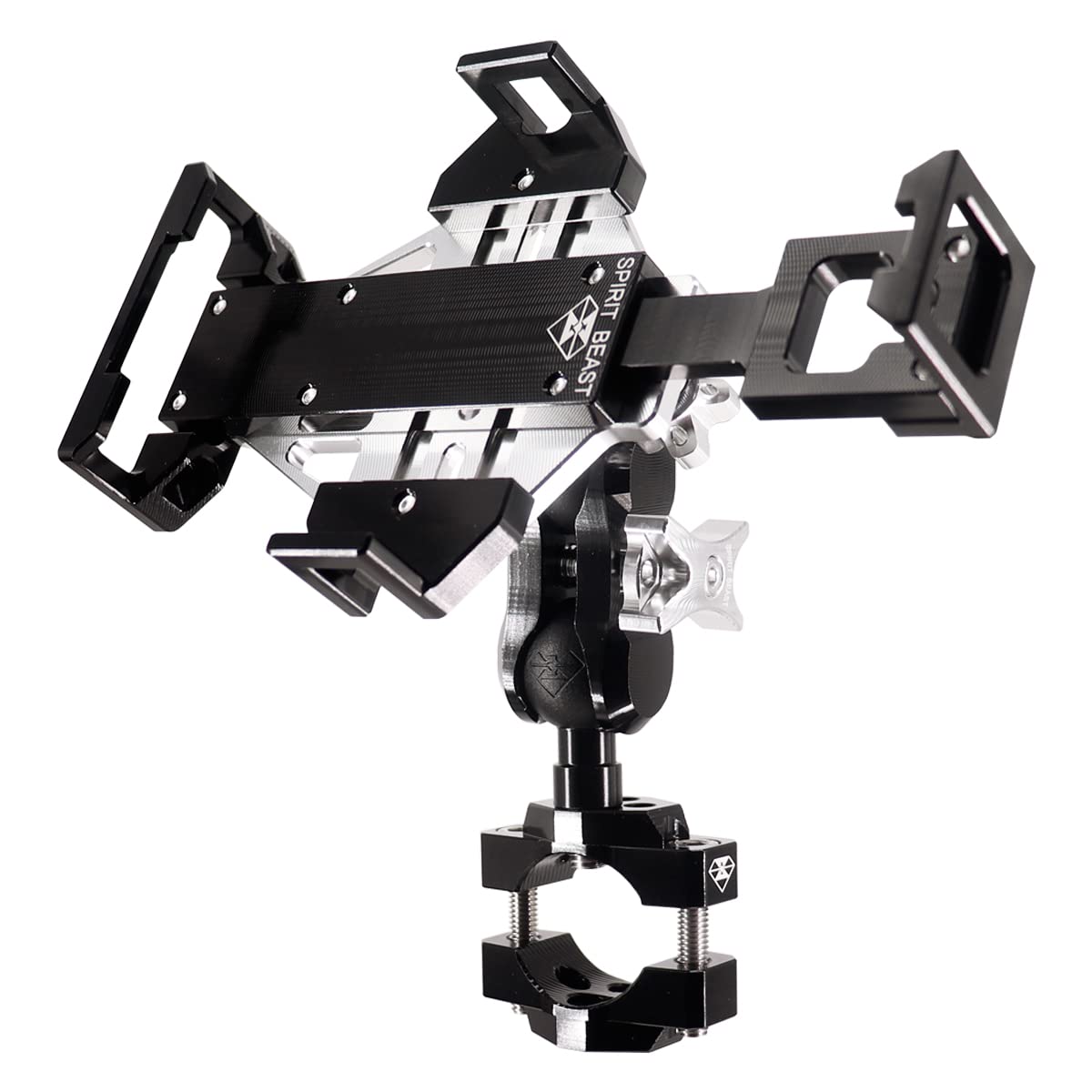 Sturdy Aluminum Motorcycle Phone Mount - Anti-Theft Handlebar Holder for Harley Davidson | Perfect for Road Trips & Commuting
