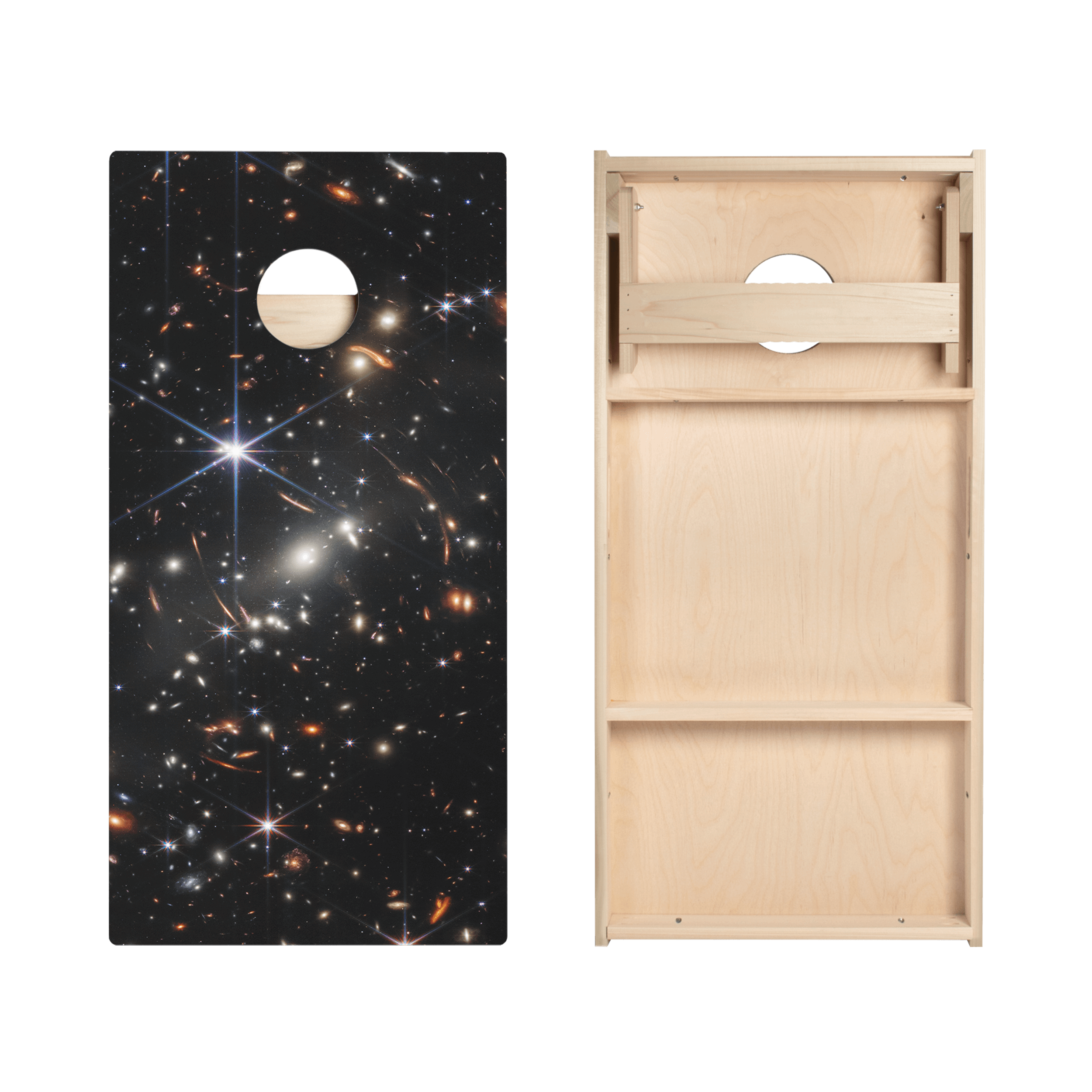 Premium Deep Field Star Cornhole Boards Set - Regulation Size for Outdoor Games, Tailgating, and Backyard Fun - Perfect for Parties, BBQs, and Family Gatherings