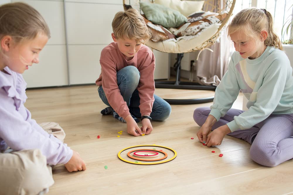 BS Toys Wooden Tiddlywinks Game - Fun & Educational Indoor Activity for 2-4 Players - Improves Hand-Eye Coordination & Fine Motor Skills - 100% FSC Certified Retro Design - Perfect for Kids Ages 6+ (Family Game Night, Birthday Parties, Classroom Activities)