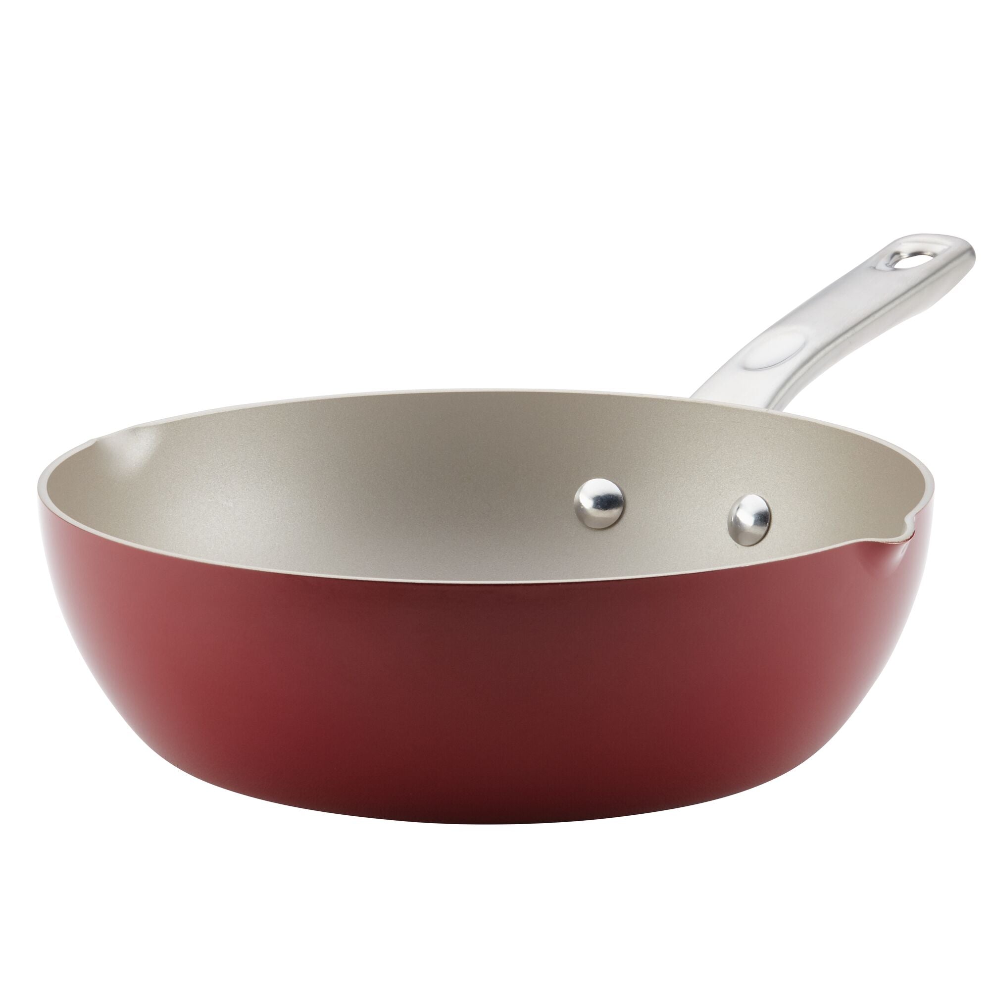 9.75 Inch Nonstick Chef Pan with Pour Spouts - Professional Grade Cookware for Sauteing, Frying & Cooking - Perfect for Home Kitchens & Restaurant Use