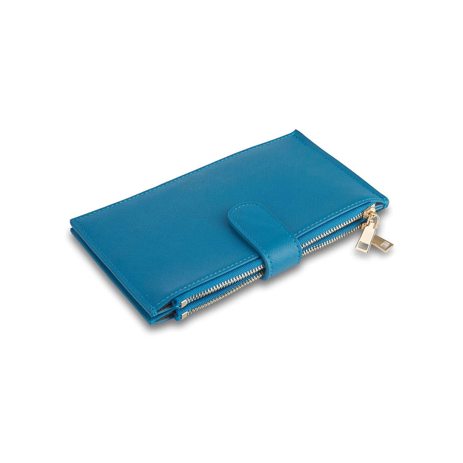 RFID Blocking Wallet for Women - Genuine Leather Bifold Wallet with Zipper Pocket | Secure Credit Card Holder | Perfect for Travel, Shopping & Everyday Use (Teal)