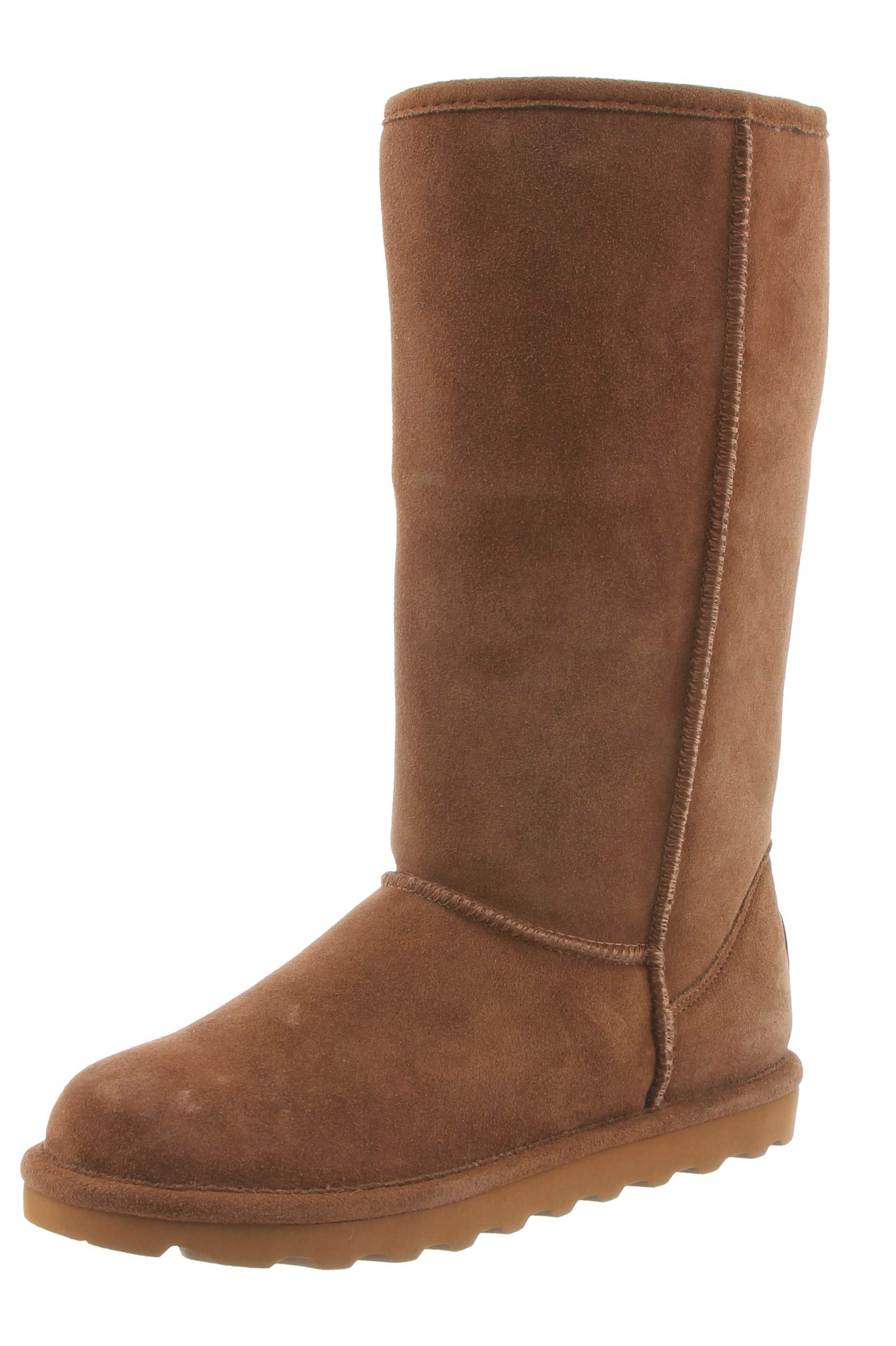 BEARPAW Women's Elle Tall Wide Winter Boots - Classic Suede Slip-On Ankle Boots for Women | Comfortable Warm Snow Boots in Multiple Colors | Perfect for Casual Outfits, Winter Hiking & Cold Weather