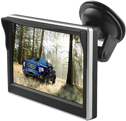 5 Inch Digital Color TFT-LCD Car Monitor with HD 800x480 Resolution - Dual Video Input & Brackets for Rearview Backup Cameras, Car DVD, GPS - Perfect for Parking Assistance & Vehicle Entertainment Systems