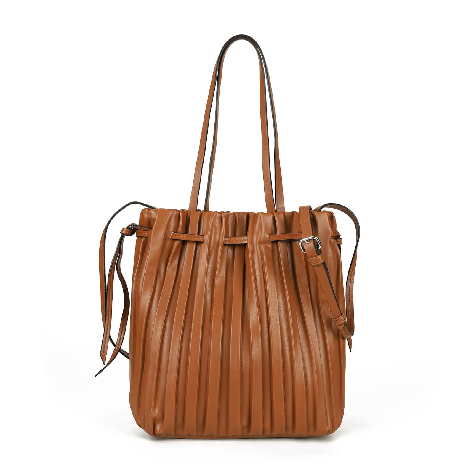 Stylish Women's Small Bucket Bags & Drawstring Tote Bags - Leather Crossbody Shoulder Purse | Lightweight Fashion Handbag for Everyday Use, Work & Travel