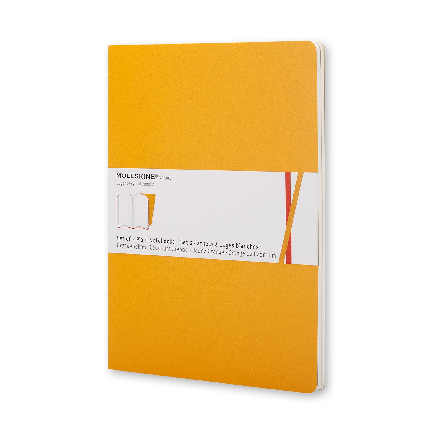 Premium Moleskine Volant Plain Notebook Set of 2 - Large Size (5