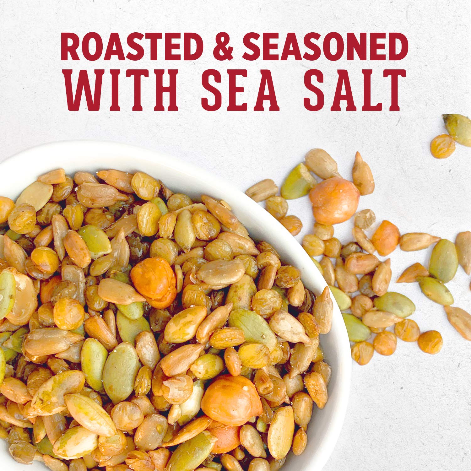 DAVID Seeds Sea Salt Energy-Packed Snack Mix, 5 Oz (Pack of 8) | High Protein Trail Mix for Hiking, Gym & Office Snacks | Healthy Nuts & Seeds Snack for Energy Boost