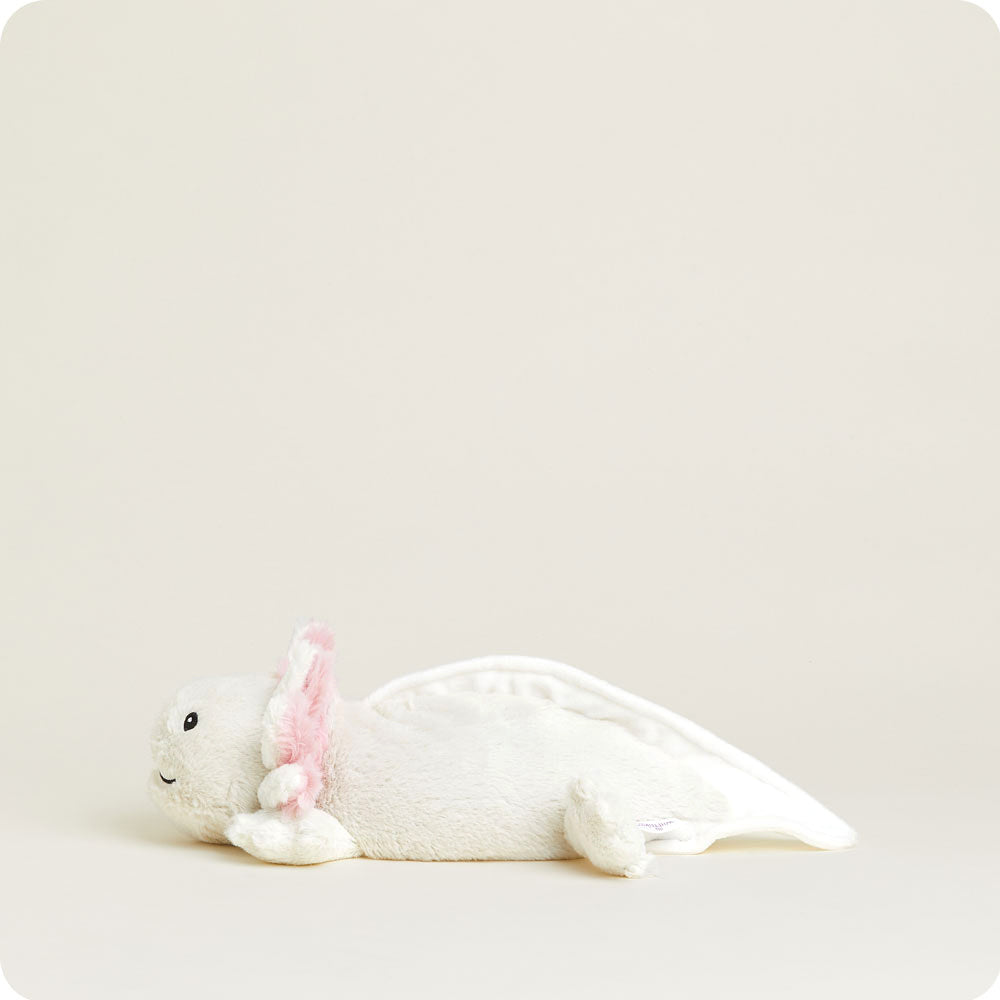 White Axolotl Warmies - Microwaveable Plush Heating Pad for Stress Relief & Pain Relief - Perfect for Kids, Adults & Anxiety Relief at Home or Office