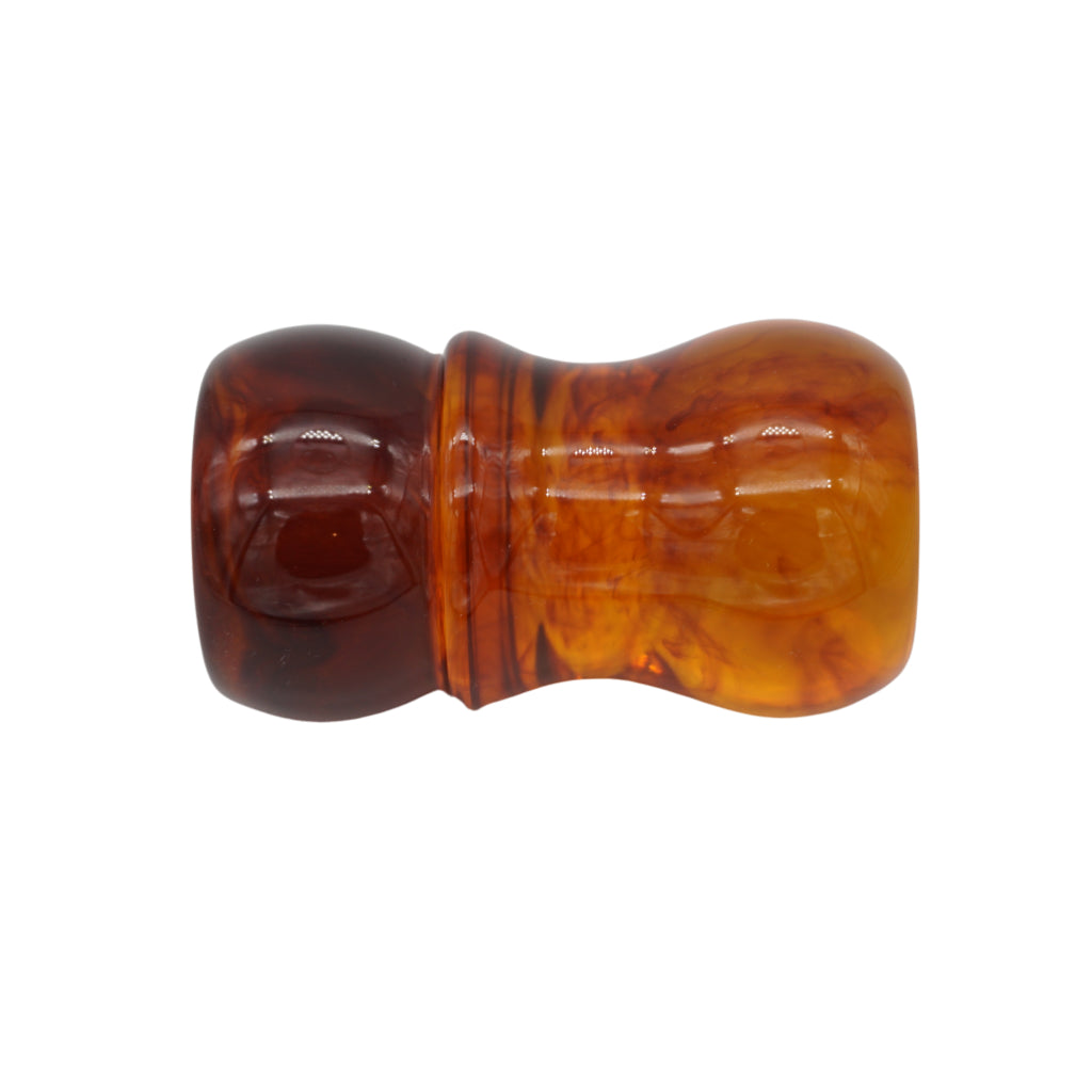 Premium Amber Smoke Shaving Brush Handle - Fits 24mm, 25mm, 26mm Knots - Perfect for Wet Shaving & Grooming Kits - Ideal Gift for Men's Skincare Routine