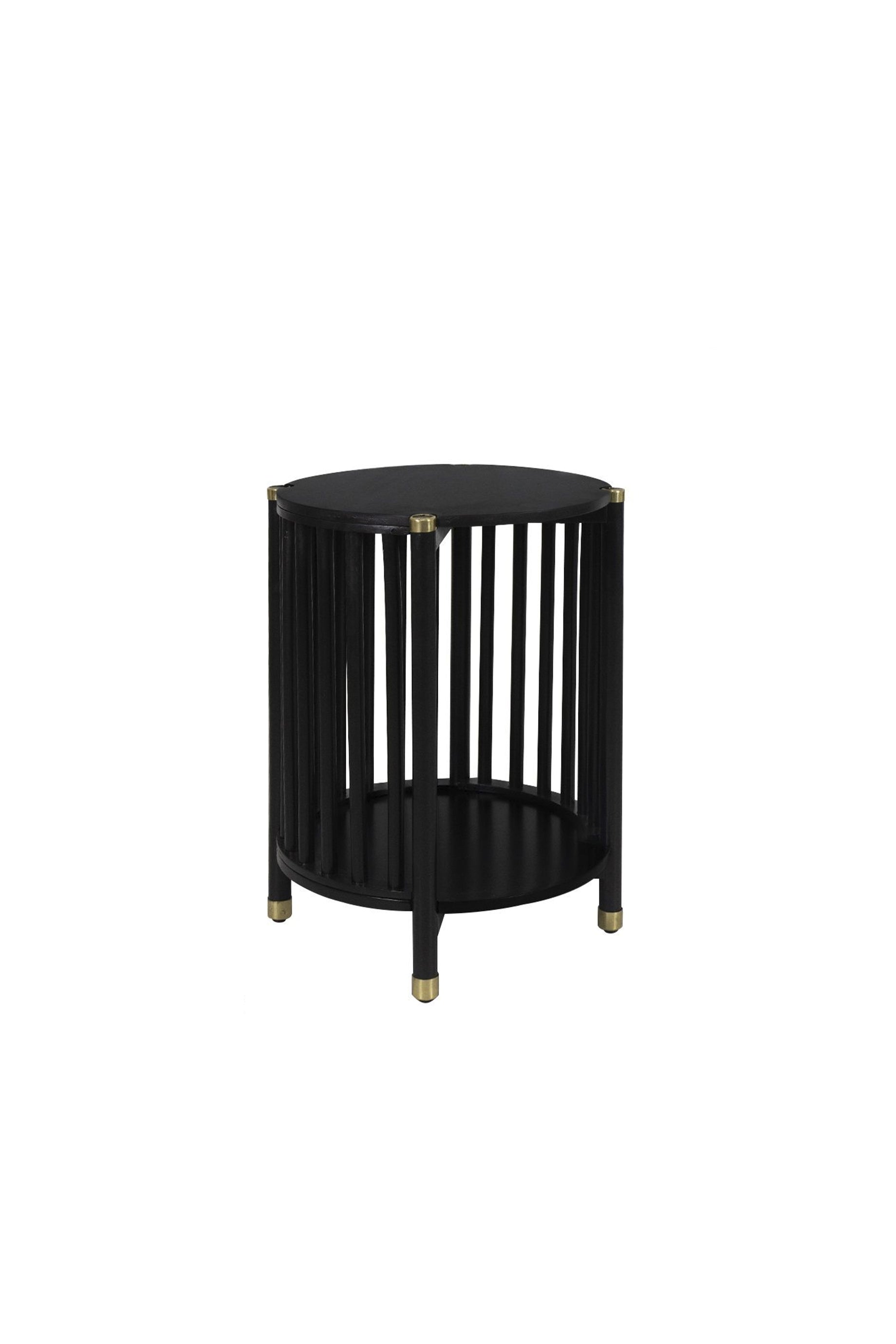 Husk Arlo Side Table - Modern Black End Table for Living Room, Bedroom & Office - Stylish Nightstand with Compact Design - Perfect for Small Spaces & Home Decor
