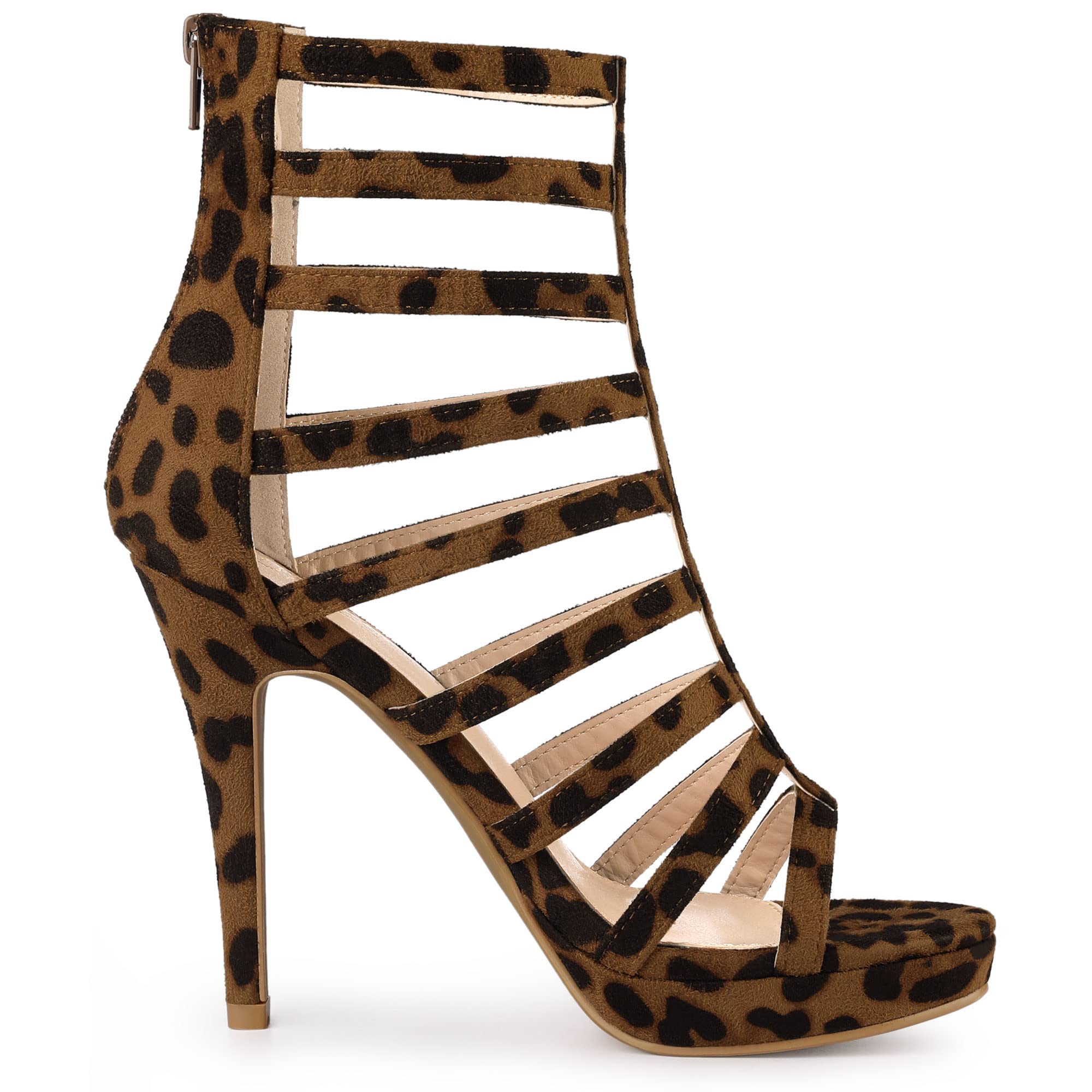Allegra K Women's Strappy Gladiator Heel Sandals - Stiletto Platform Pumps for Party, Club & Evening Wear - Sexy High Heels for Women