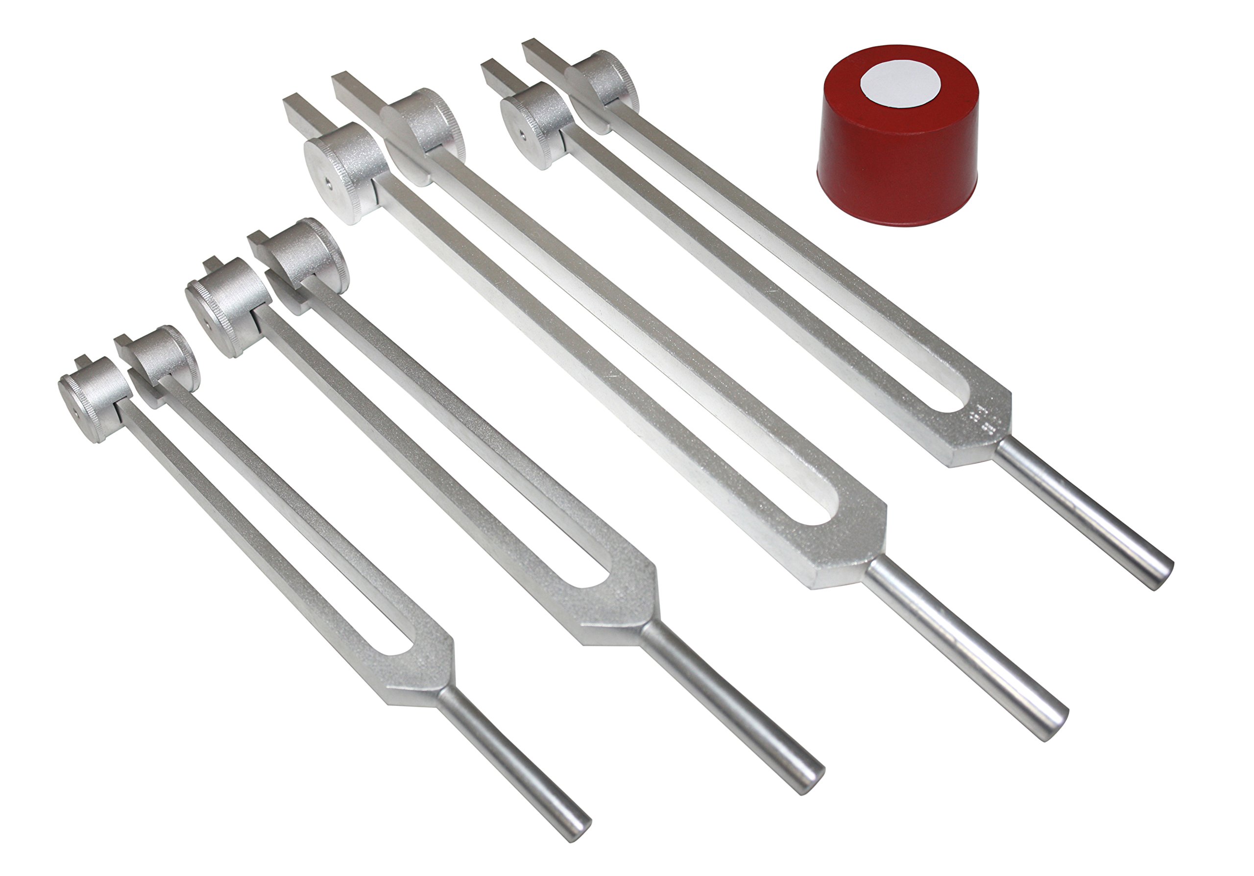 4Pc Otto Tuner Set with Weighted Tuning Fork - 3 Tuners + 1 Ohm Fork for Energy Balancing, Spine Alignment & Tissue Healing | Perfect for Sound Therapy, Chiropractic Care & Holistic Wellness