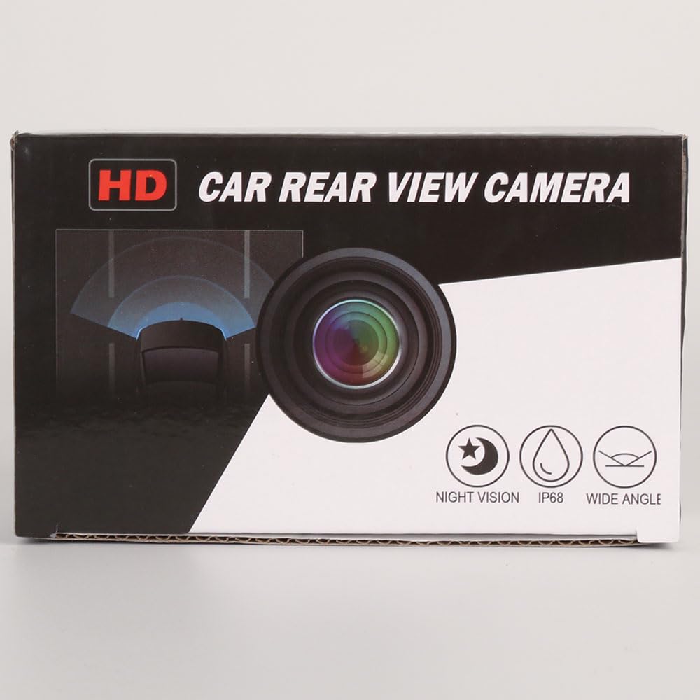 2-in-1 AHD/CVBS 170° Wide Angle Waterproof Universal Car Backup Camera with Distance Guide Lines - Front/Rear View Reversing System for Safe Parking & Night Driving