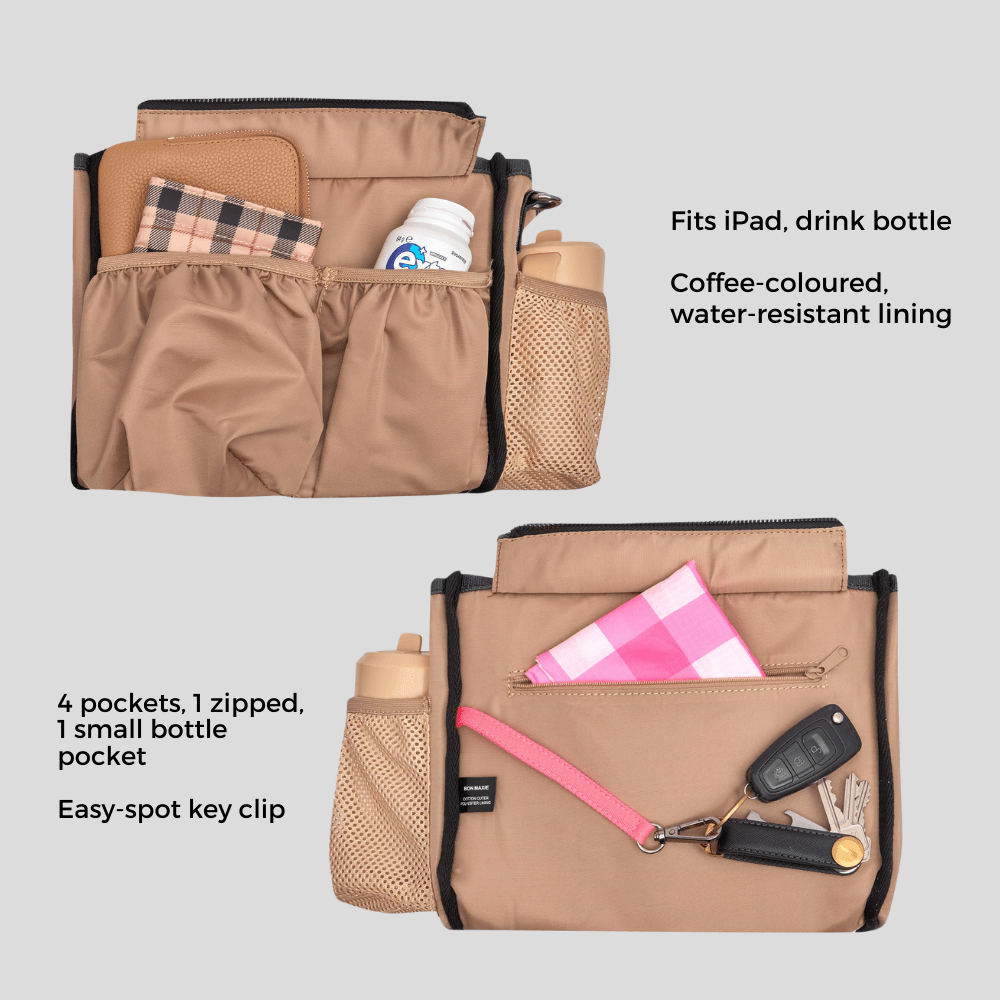 Premium Micro Bon Vivant Structured Tote Bag - Stylish Tan Leather Handbag for Women | Perfect for Work, Travel & Everyday Use