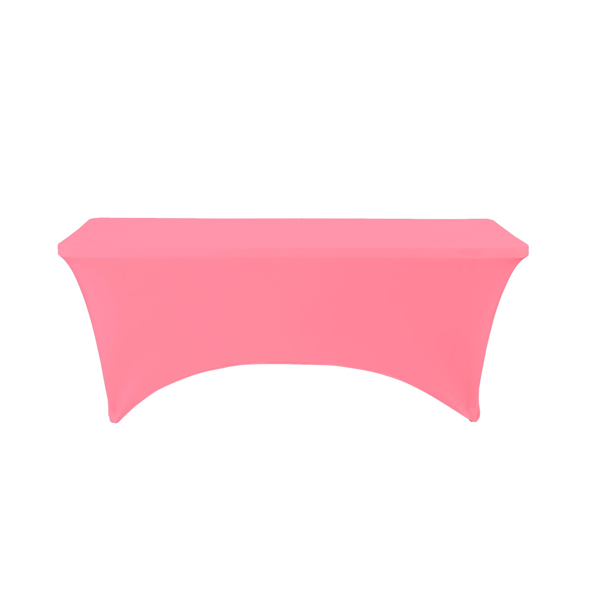 Simply Elegant Rectangle Fitted Spandex Tablecloth - Stretch Polyester Table Cover for 6FT Tables (30”W x 72”L) | Perfect for Birthdays, Quinceaneras, Weddings & Special Events | Machine Washable & Wrinkle-Resistant | Pink Dining Table Decor for Home, Restaurant & Party Use