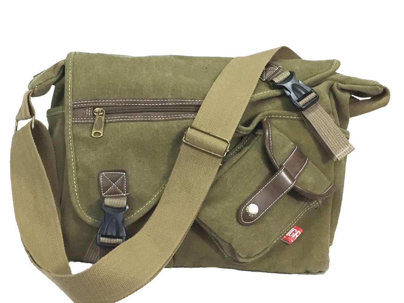 Vintage Men's Messenger Bag - Durable Canvas Crossbody Bag for Work, Travel & School - Stylish Laptop & Tool Organizer for Professionals & Students