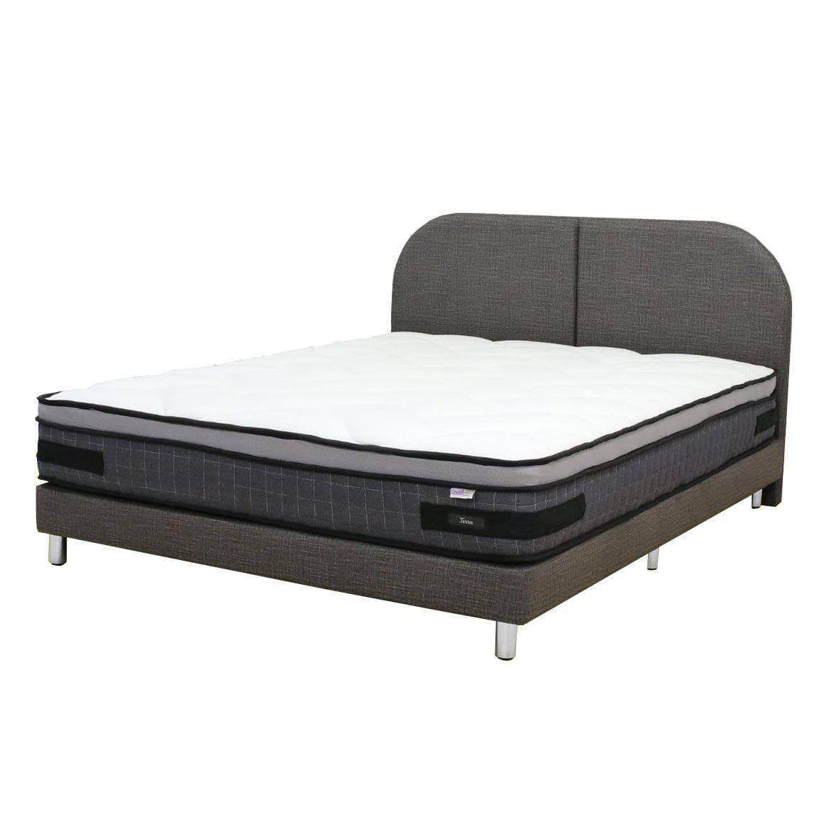 Dreamster Terra Pocketed Spring Mattress with Bed Frame - Queen Size Hybrid Mattress for Back Pain Relief & Pressure Relief, Perfect for Master Bedroom, Guest Room & Dorm Use