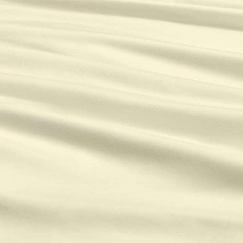 Split King Sheets for Adjustable Beds - 100% Cotton 5-Piece Deep Pocket Sheet Set - Breathable & Soft Ivory Solid Bedding for Split King Mattress | Perfect for Master Bedroom, Guest Room & Sleep Comfort