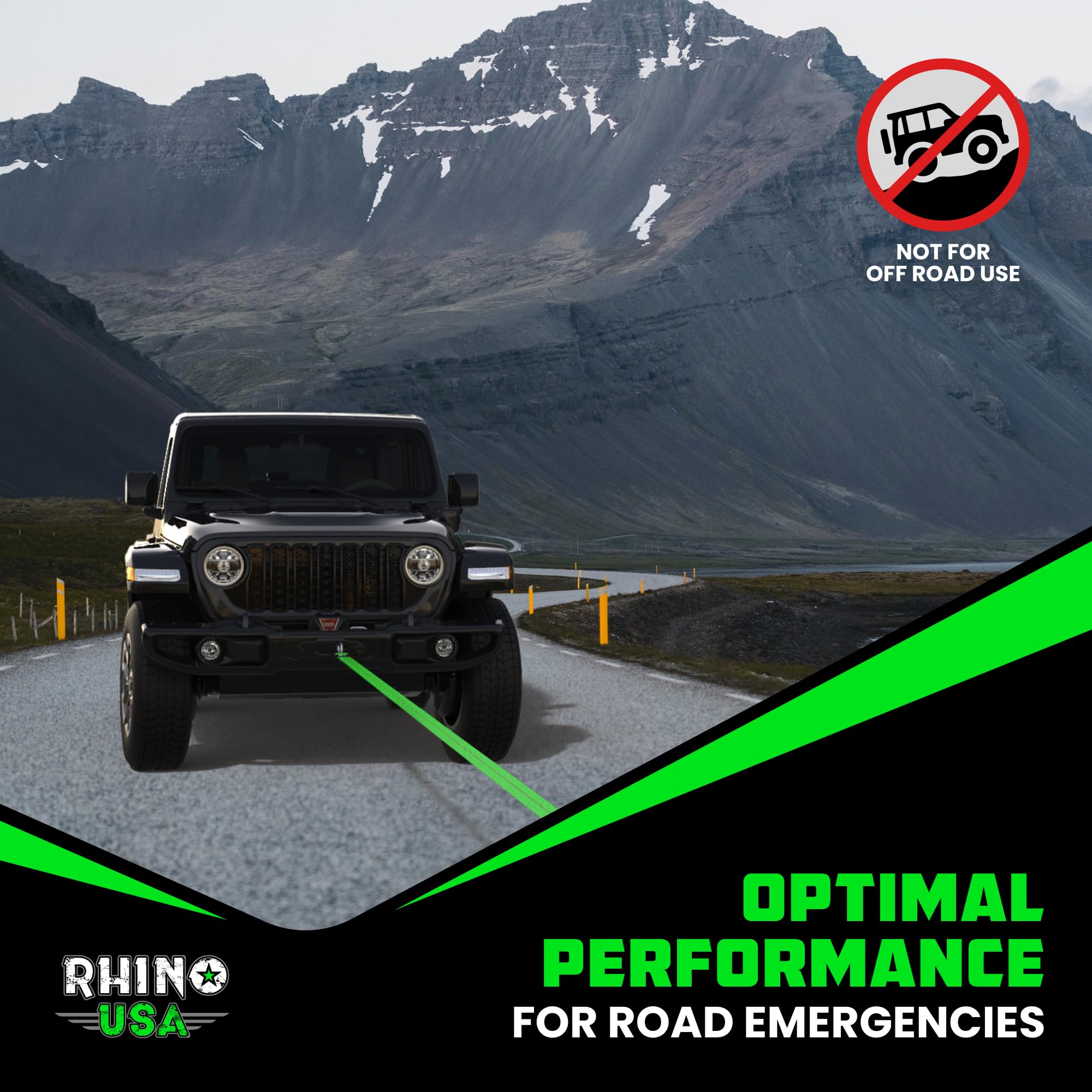 Rhino USA Heavy Duty Tow Strap 2
