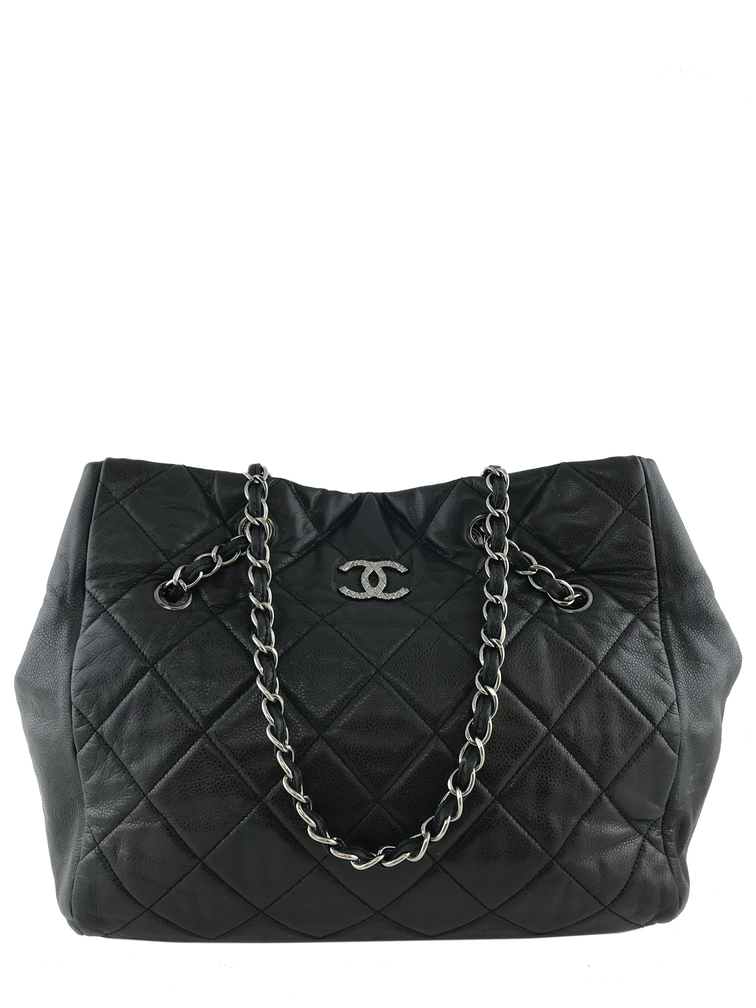 Chanel Quilted Caviar Leather Large Tote Bag - Luxury Designer Handbag for Women | Perfect for Work, Travel & Everyday Use