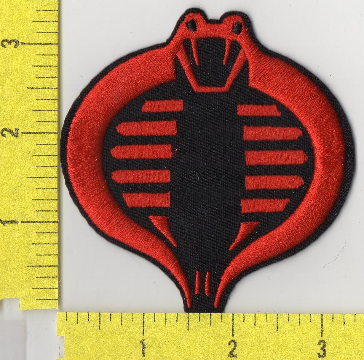 GI J Red-Cobra Tactical Hook Iron-On Patch JB - Military Style Emblem for Tactical Vests, Backpacks & Uniforms - Perfect for Outdoor Adventures, Airsoft & Military Enthusiasts