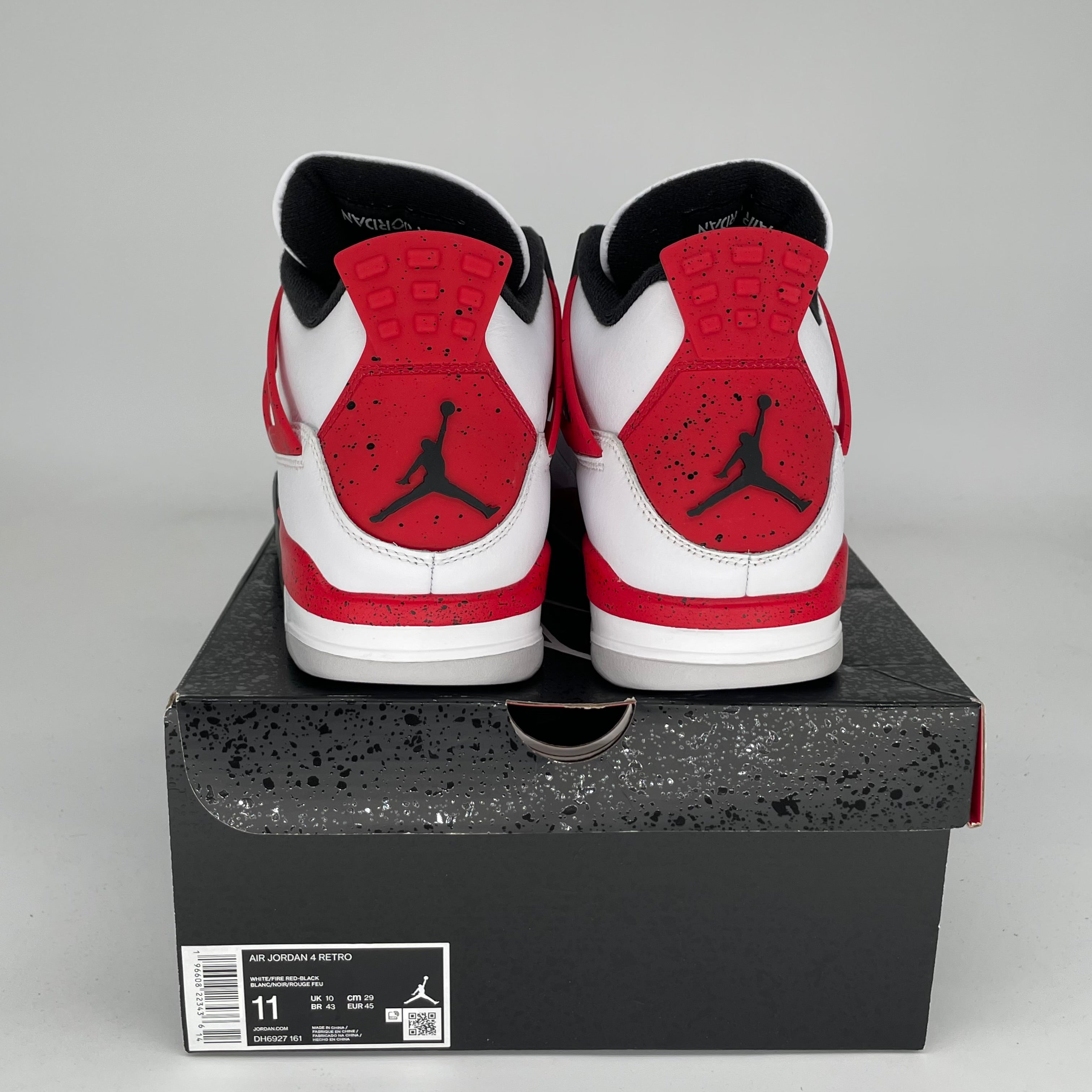 AIR JORDAN 4 Retro Red Cement Men's Basketball Shoes Size 11 - DH6927-161 | Authentic Sneakers for Streetwear, Sports & Casual Outfits