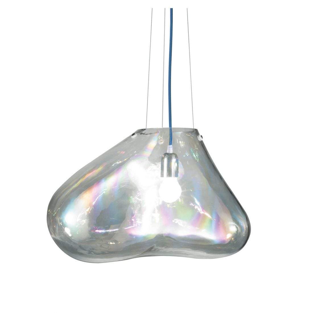 FontanaArte Bolla Large LED Pendant Light - Modern Glass Bubble Chandelier for Living Room, Dining Room, Bedroom Lighting Decor