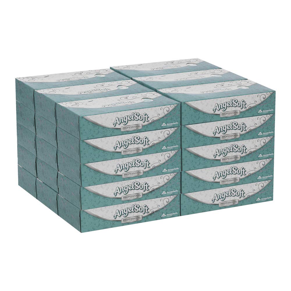 Georgia Pacific Professional 48580 Premium Facial Tissues - 100 Tissues per Box, 30 Boxes per Carton | Soft & Strong for Office, Home & Hospitality Use