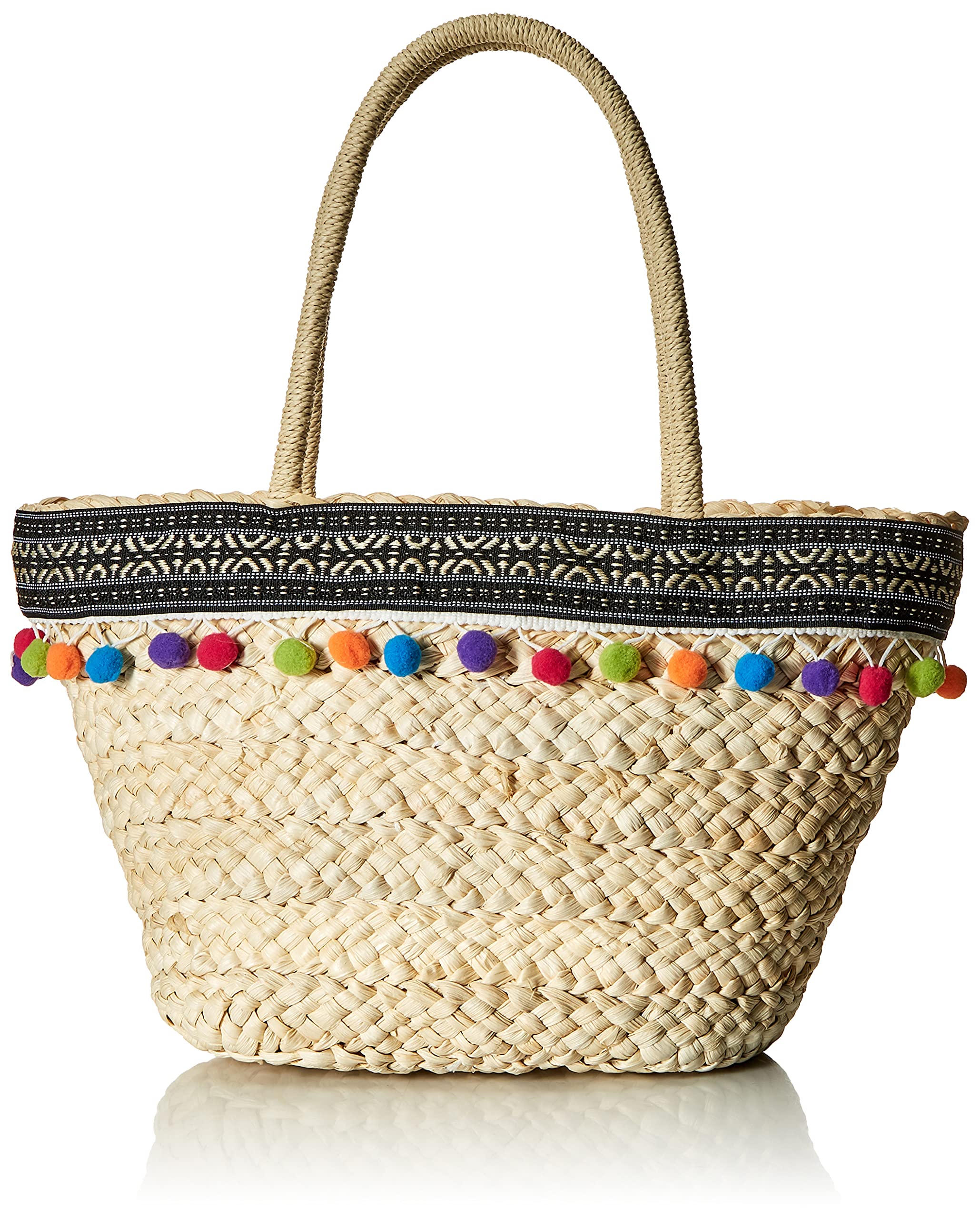 Hadley Wren Natural Straw Handbag for Women - Eco-Friendly Woven Beach Tote Bag - Perfect for Summer Vacation, Poolside, and Outdoor Picnics