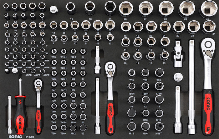 Premium Sonic Foam System Bit Socket Set - 139-Piece 1/4
